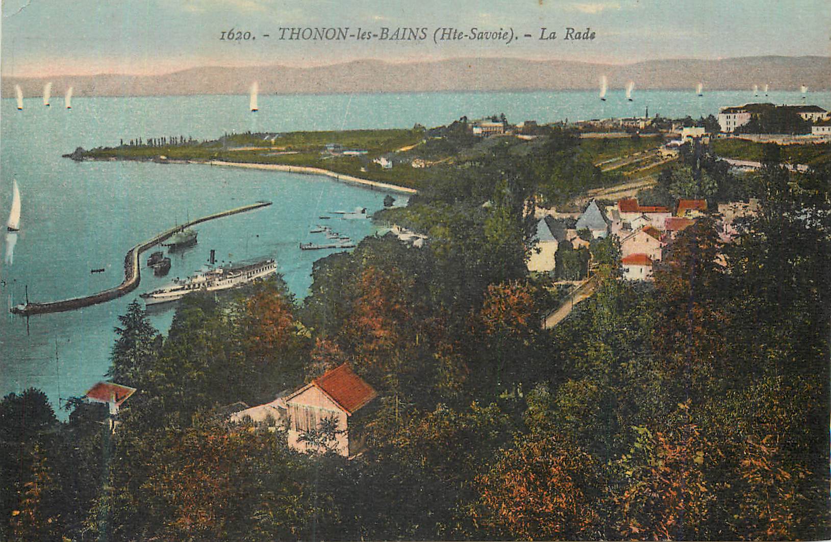 CPA Thonon les Bains (Hte Savoie) La Rade Bateau