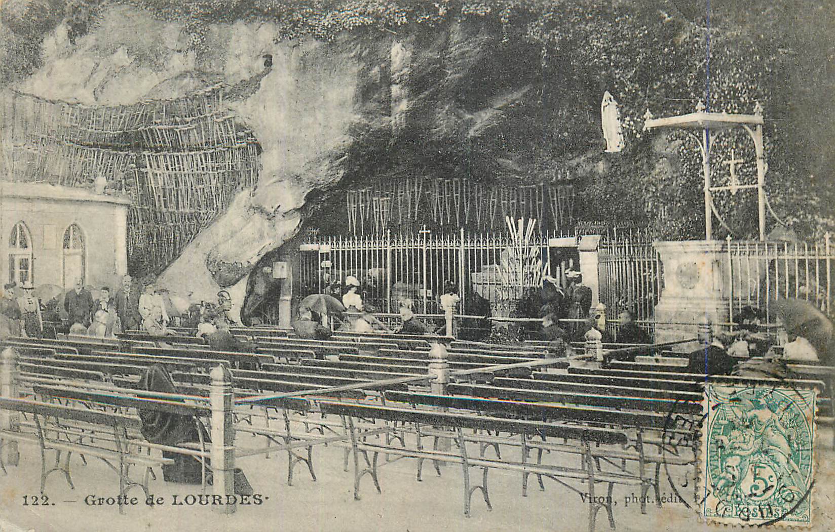 CPA Grotte de Lourdes