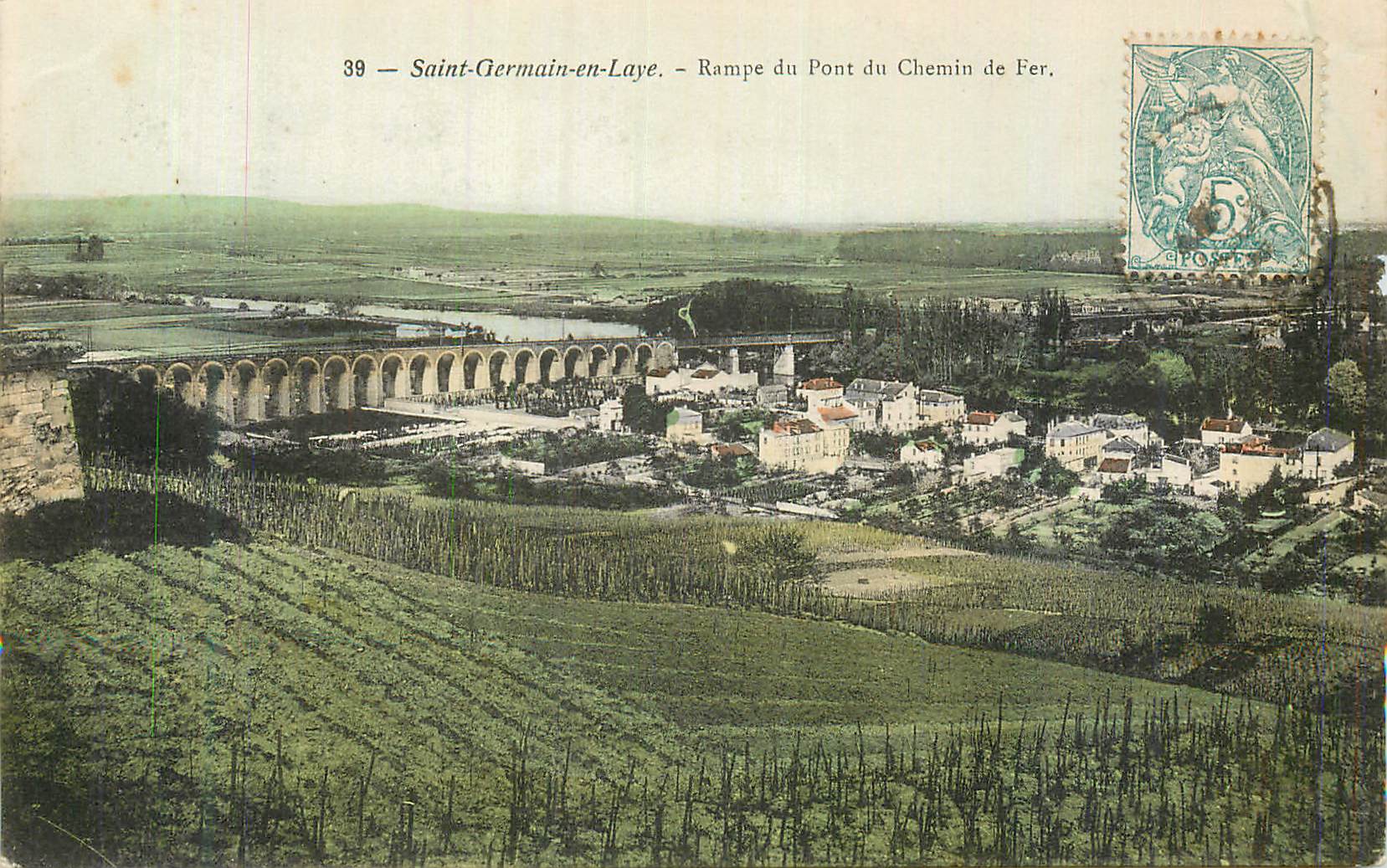 CPA Saint Germain en Laye Rampe du Pont du Chemin de Fer