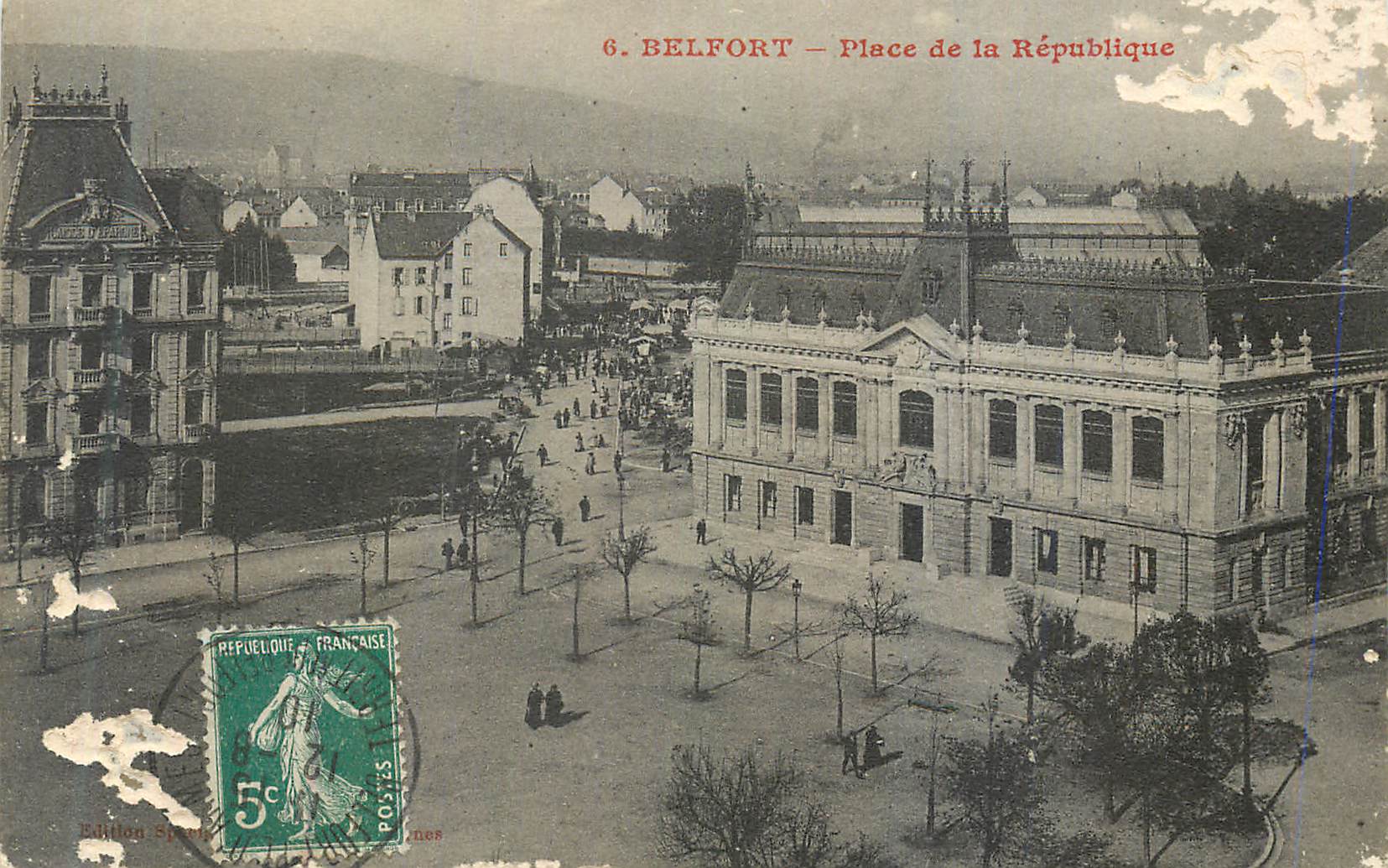 Belfort — Place de la République — Édition Spat - Recto