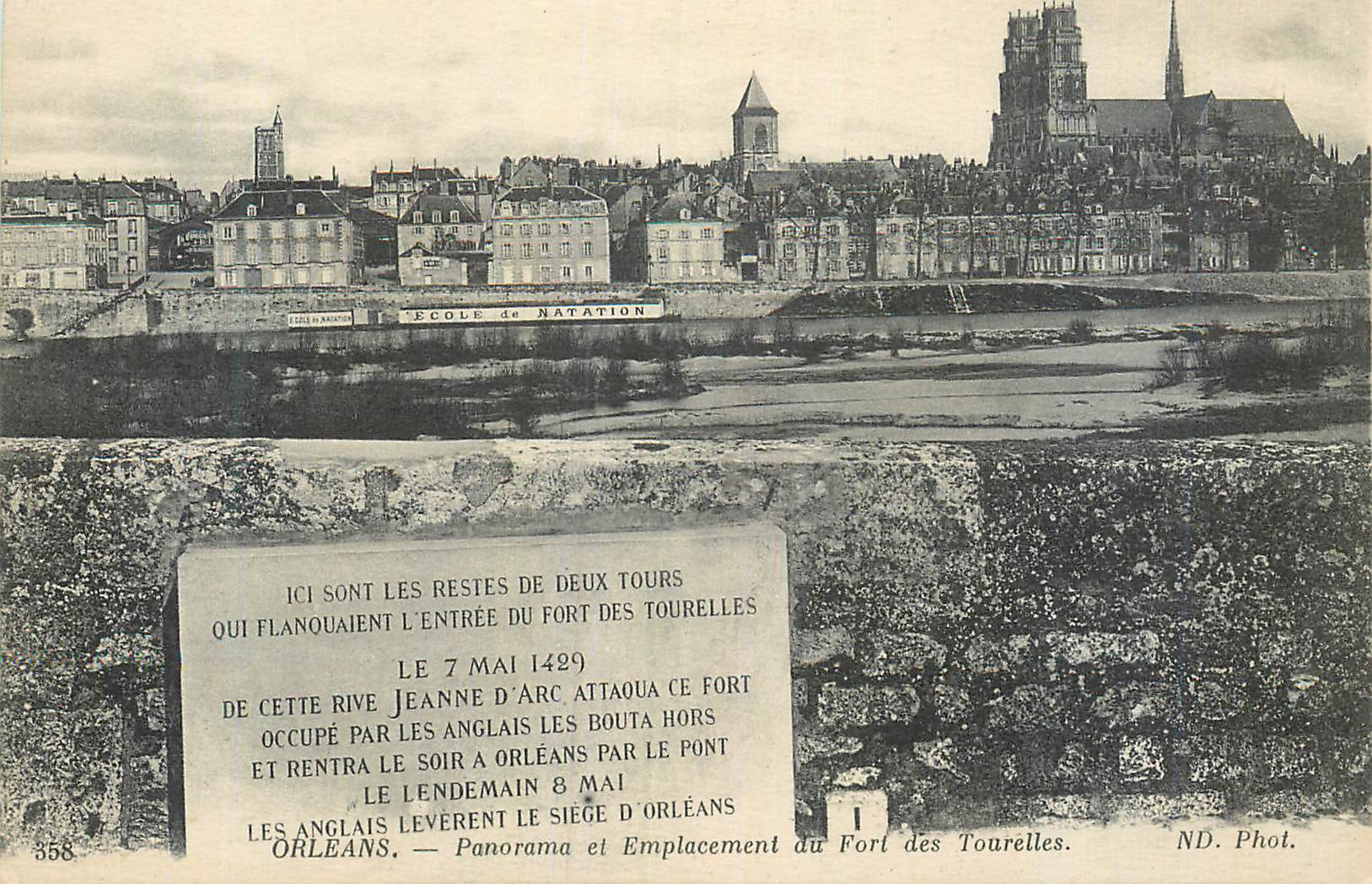 CPA Orleans Panorama et Emplacement du Fort des Tourelles