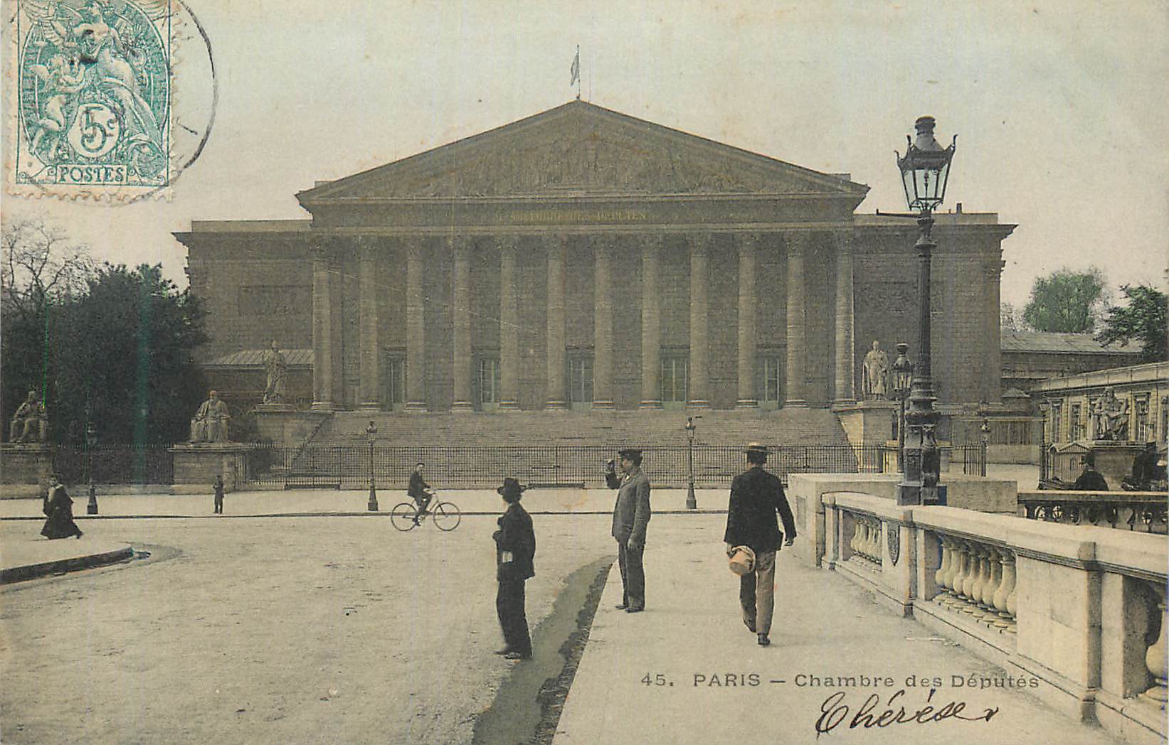 CPA Paris Chambre des Deputes Velo Cycle