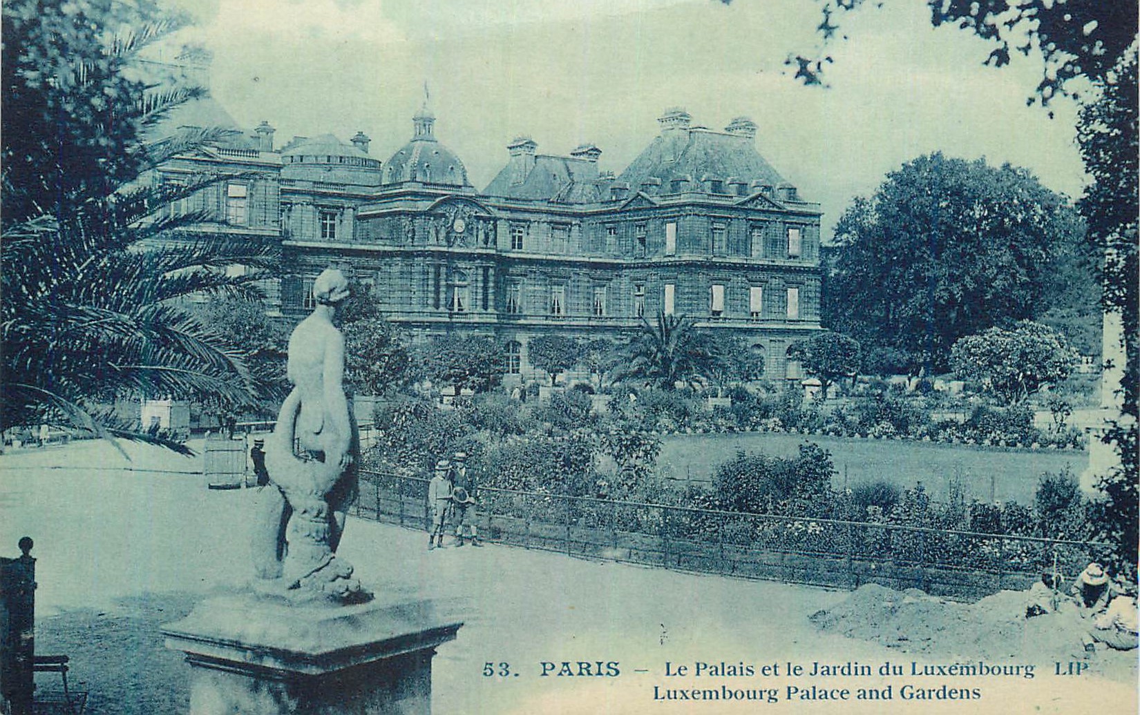 CPA Paris Le Palais et le Jardin du Luxembourg