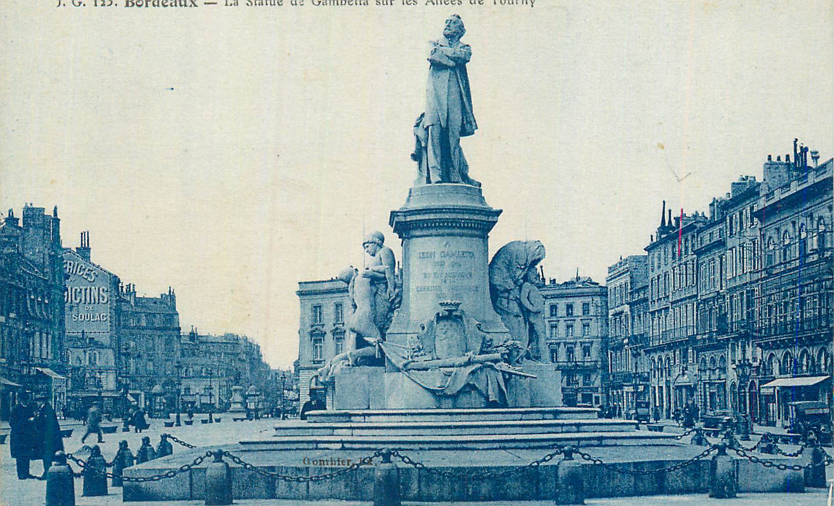 CPA Bordeaux La Statue de Gambetta