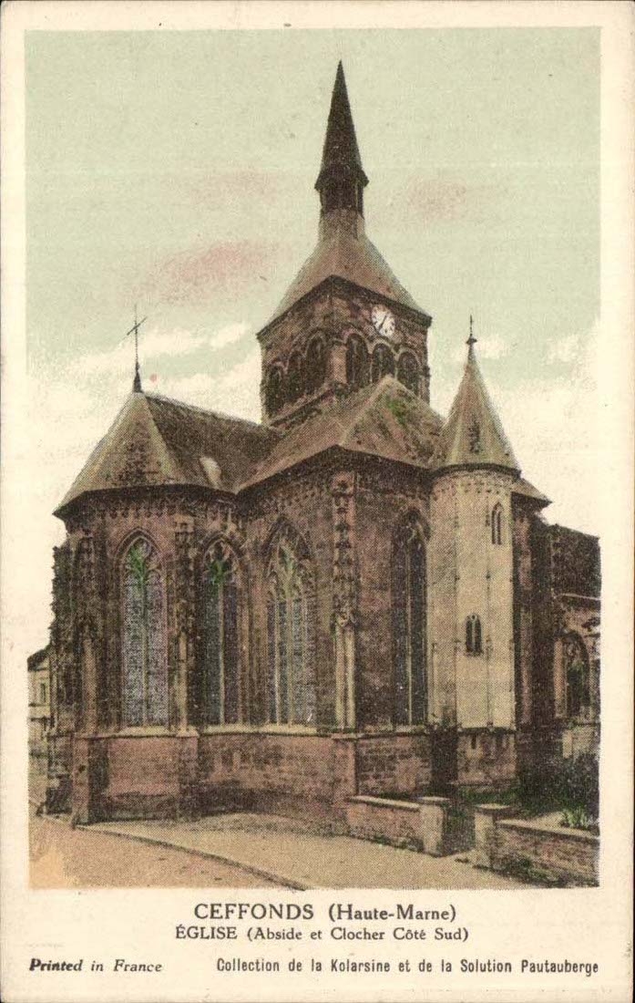 Ceffonds CPA Eglise (abside et clocher Cote Sud)