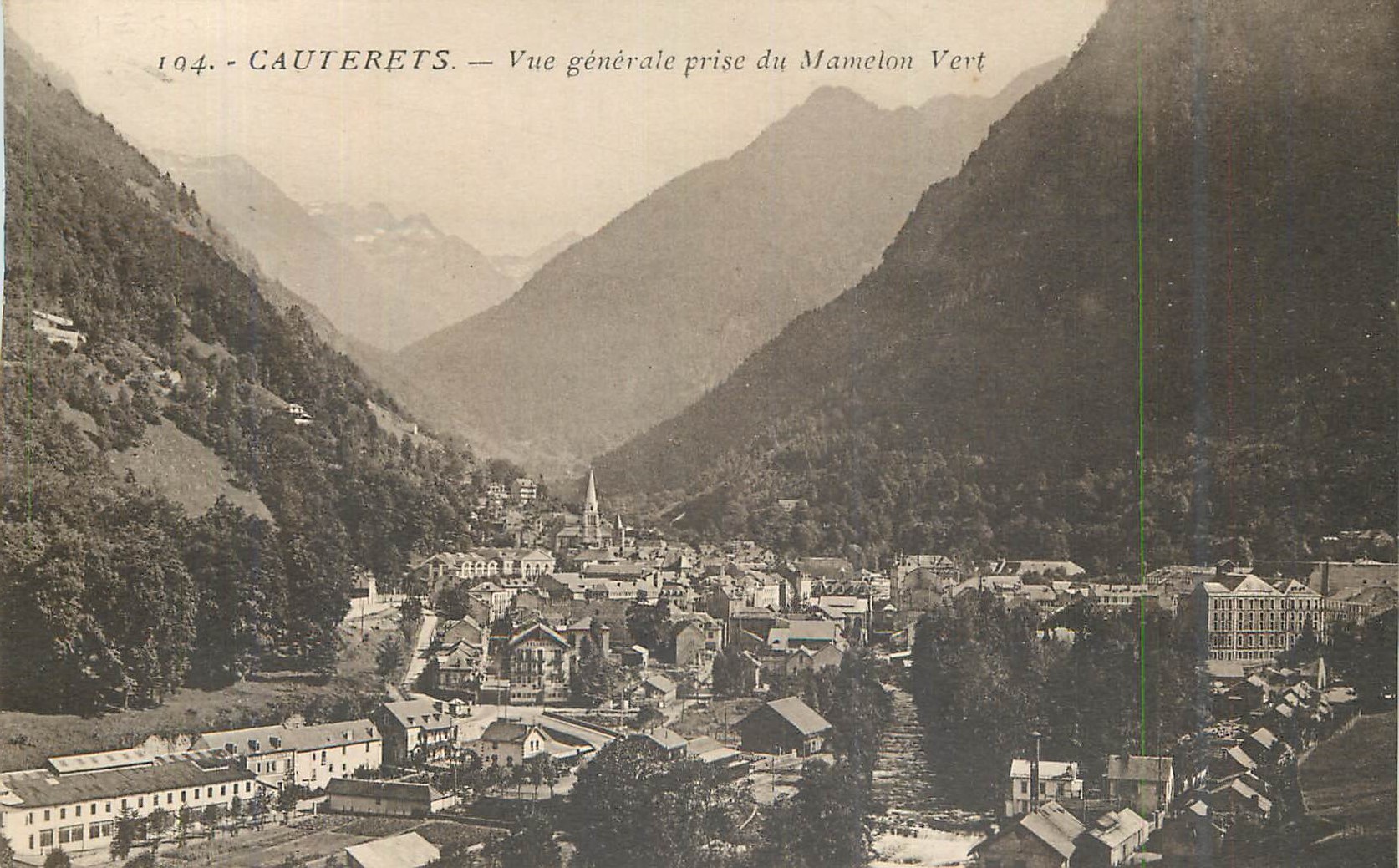 CPA Cauterets Vue Generale prise du Mameton