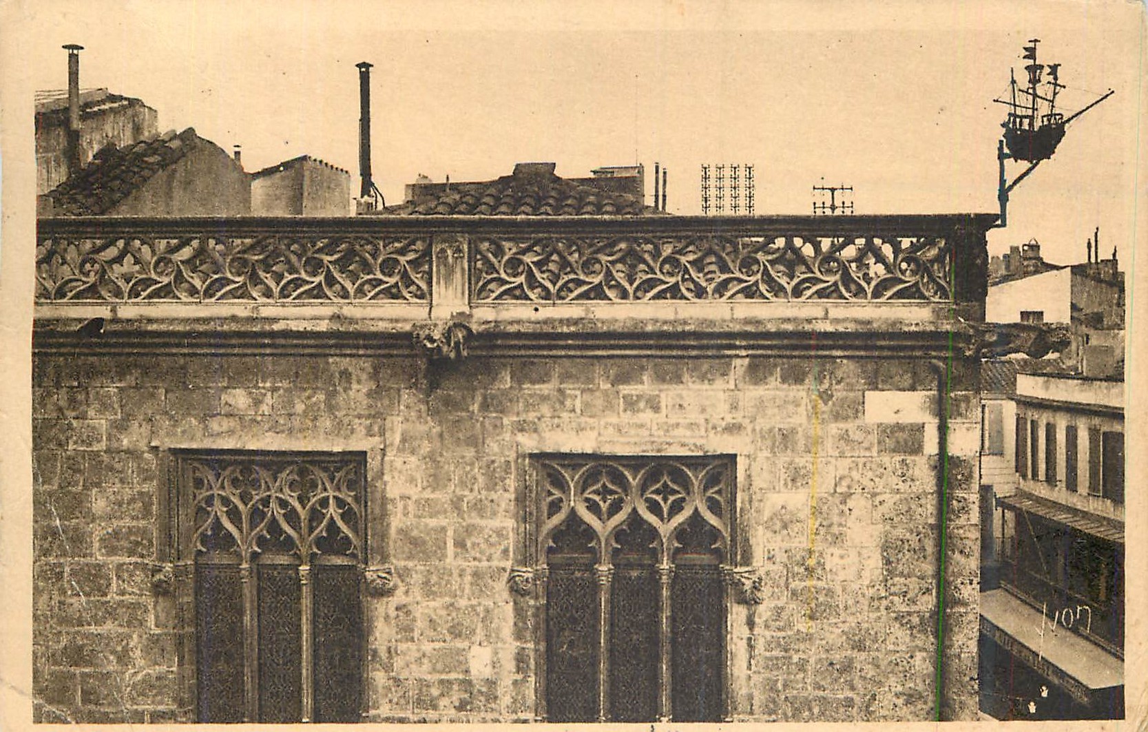 CPA Perpignan (Pyrenees Orientales) La Douce France La Loge (Detail)