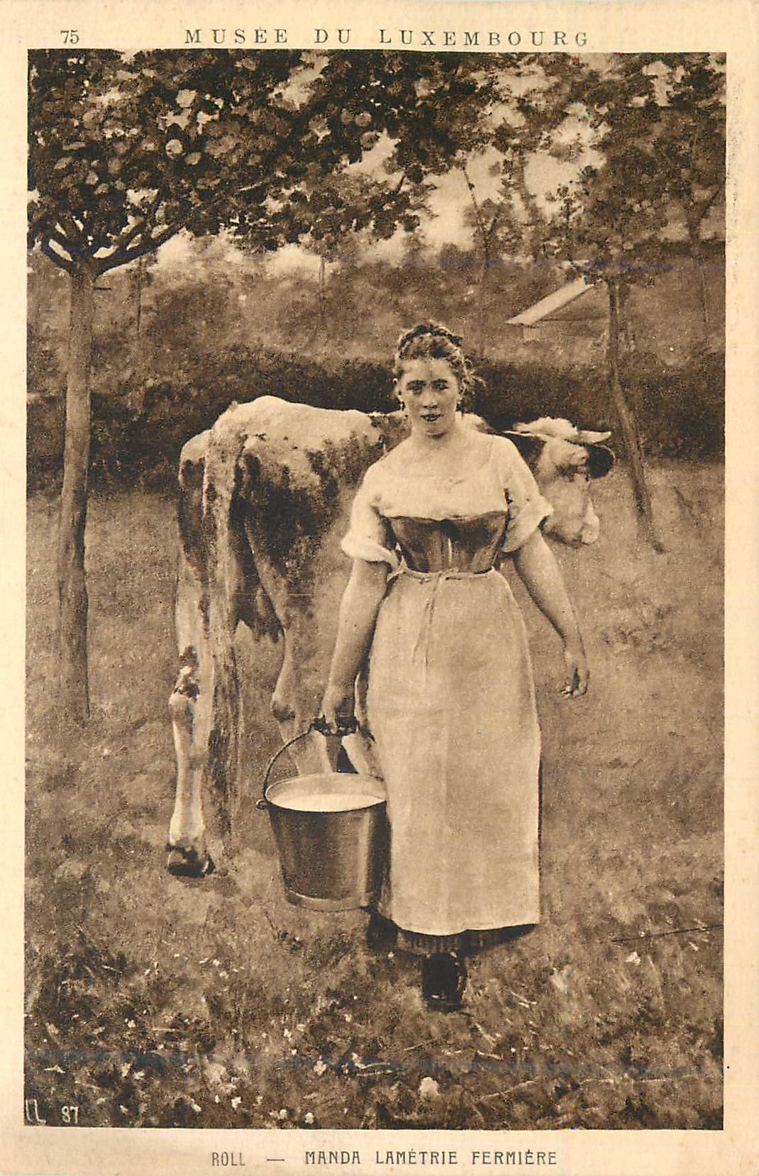 CPA Musee de Luxembourg Manda Lametrie Fermiere Vache