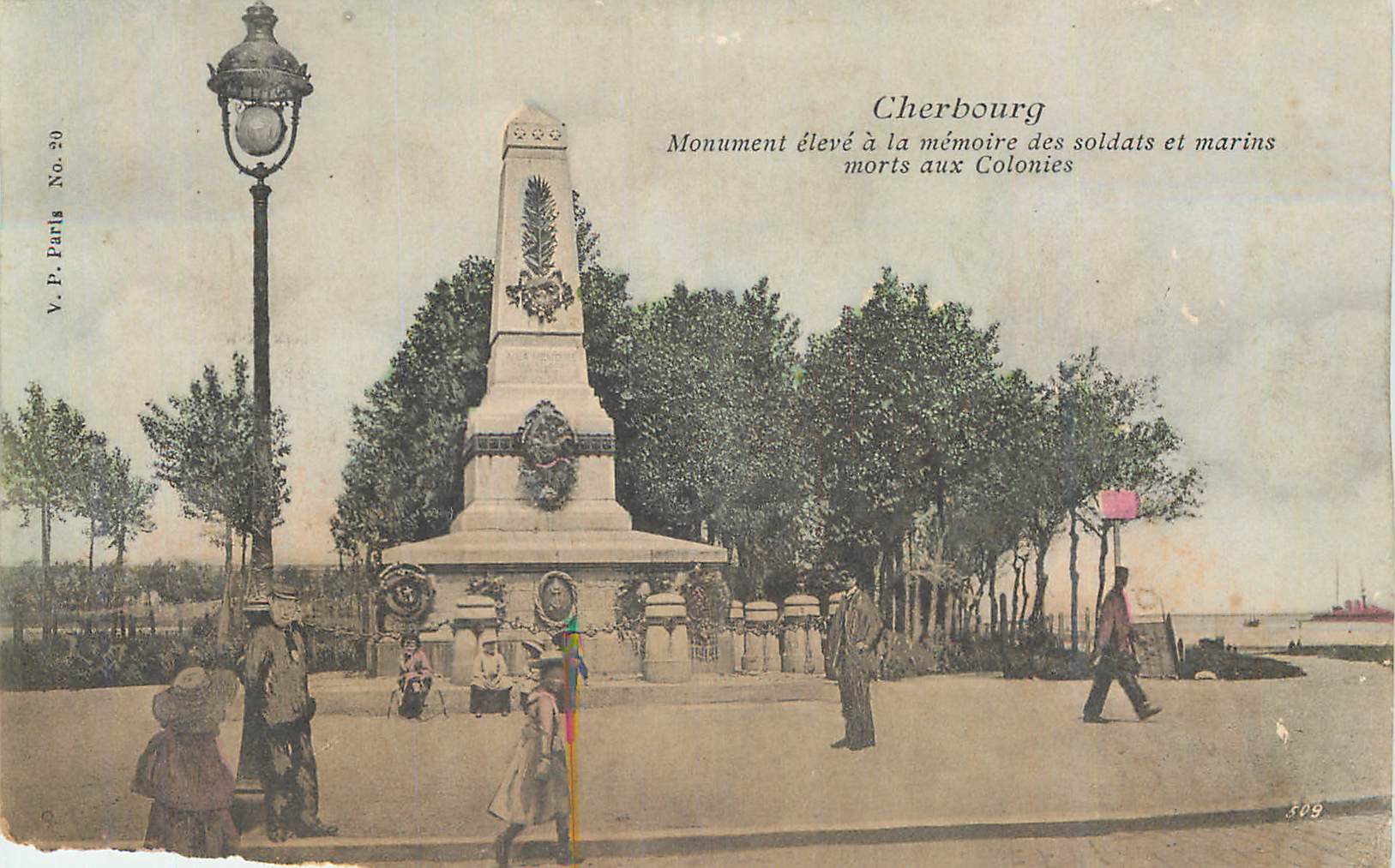 CPA Cherbourg Monument elevee a la Memoire des Soldats et Marins morts aux Colonies