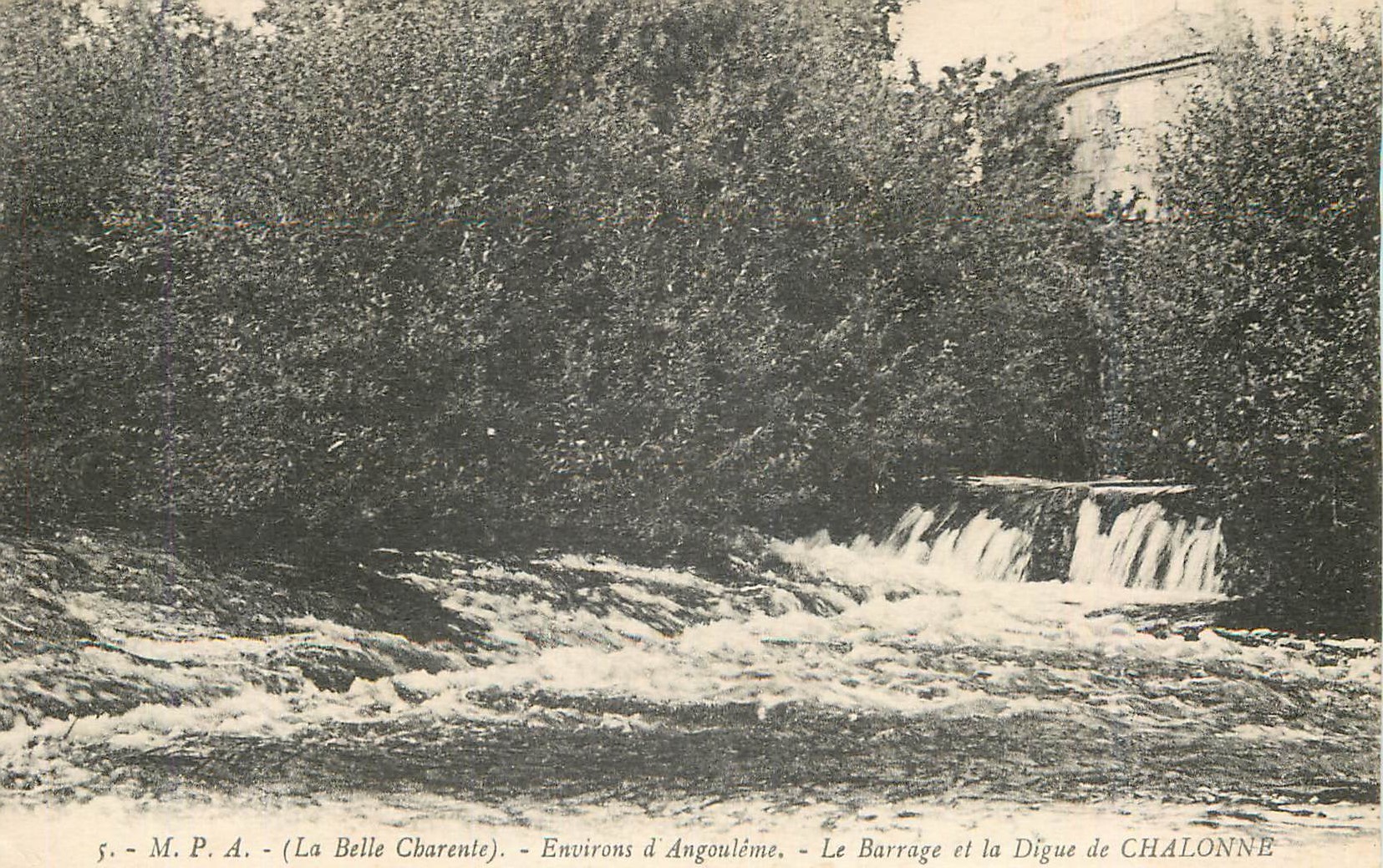 Le Barrage et la Digue de CHALONNE — Environs d'Angoulême — La Belle Charente