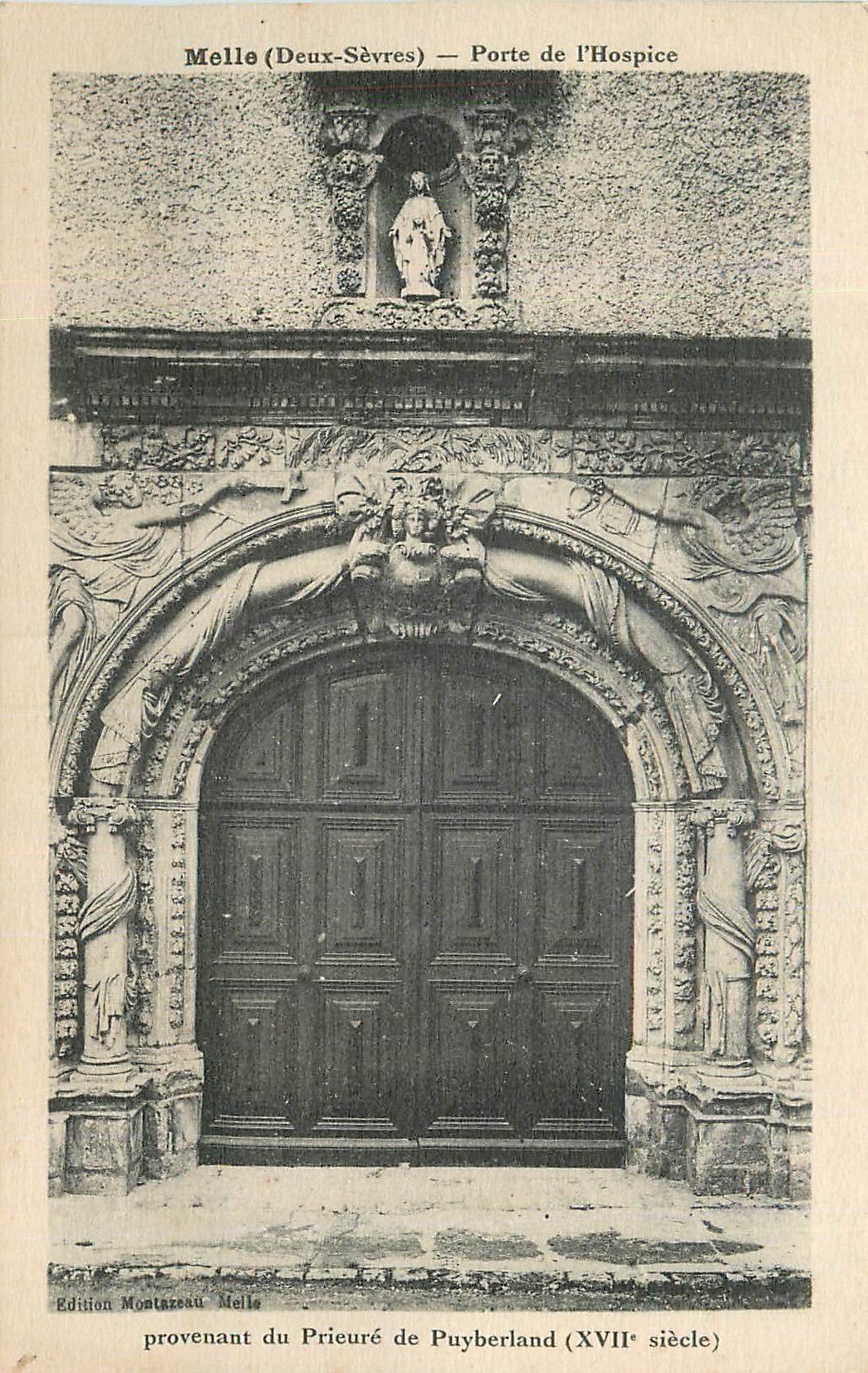 CPA Melle (Deux Sevres) Porte de L'Hospice