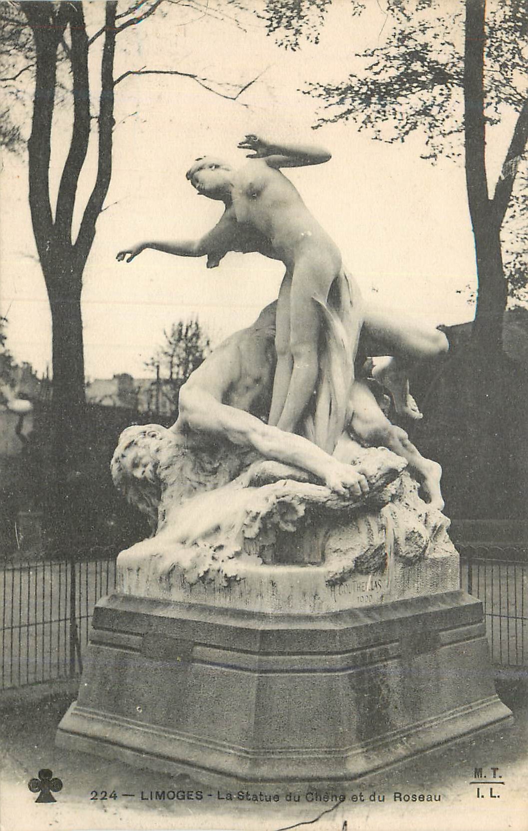 Limoges — La Statue du Chêne et du Roseau — M.T. I.L.