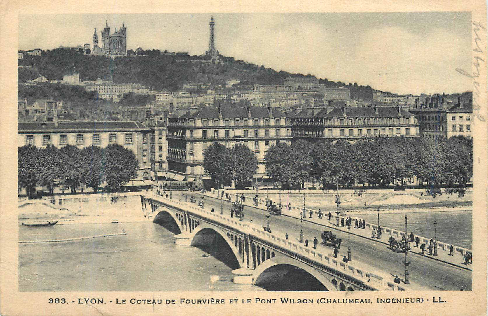 CPA Lyon Le Coteau de Fourviere et le Pont Wilson (Chalumeau Ingenieur)