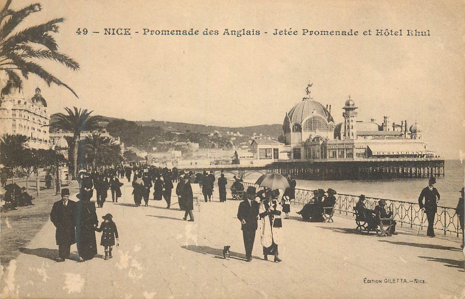 CPA Nice Promenade des Anglais Jetee Promenade et Hotel Rhul
