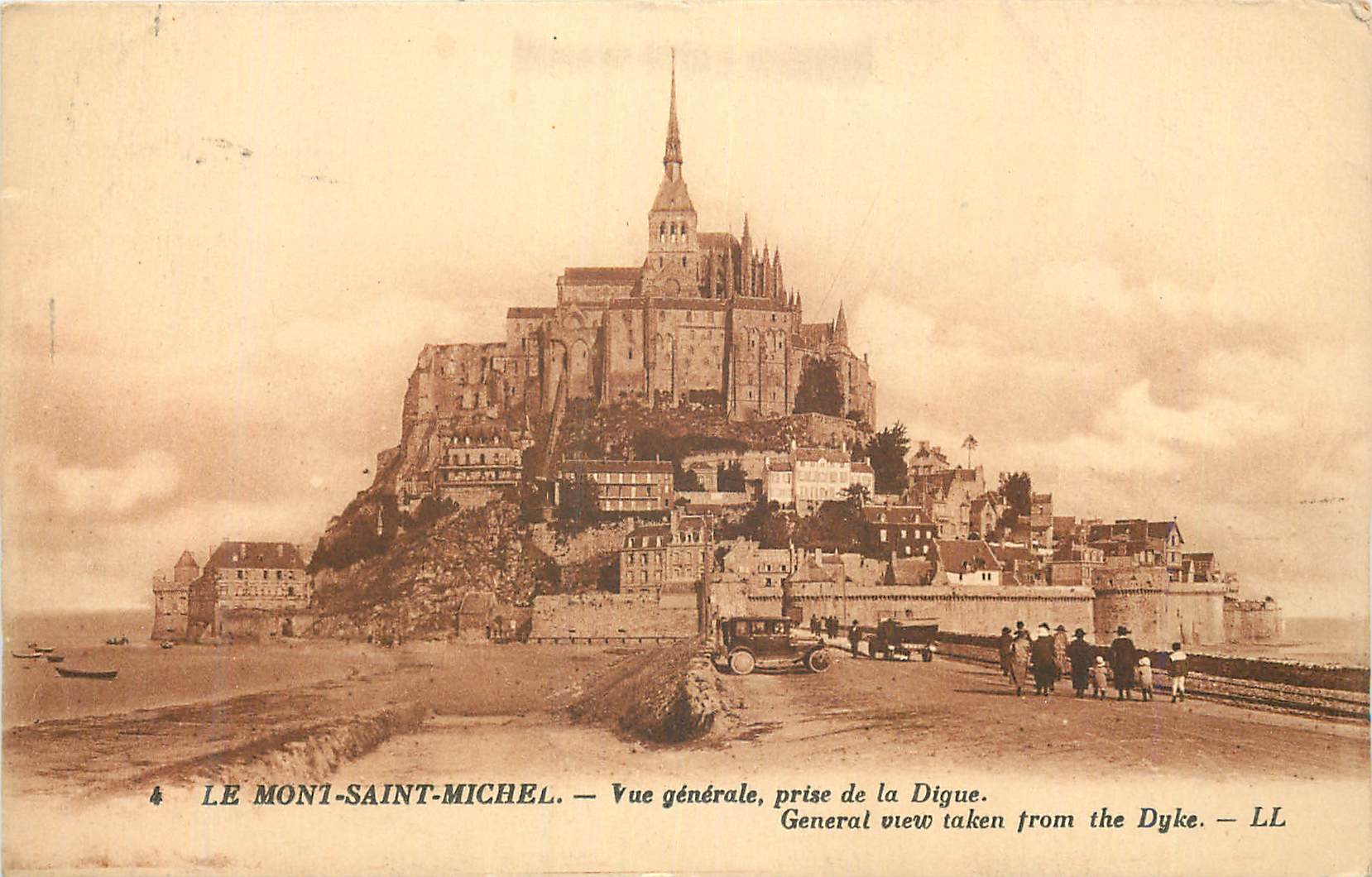 Le Mont-Saint-Michel — Vue générale, prise de la Digue — LL