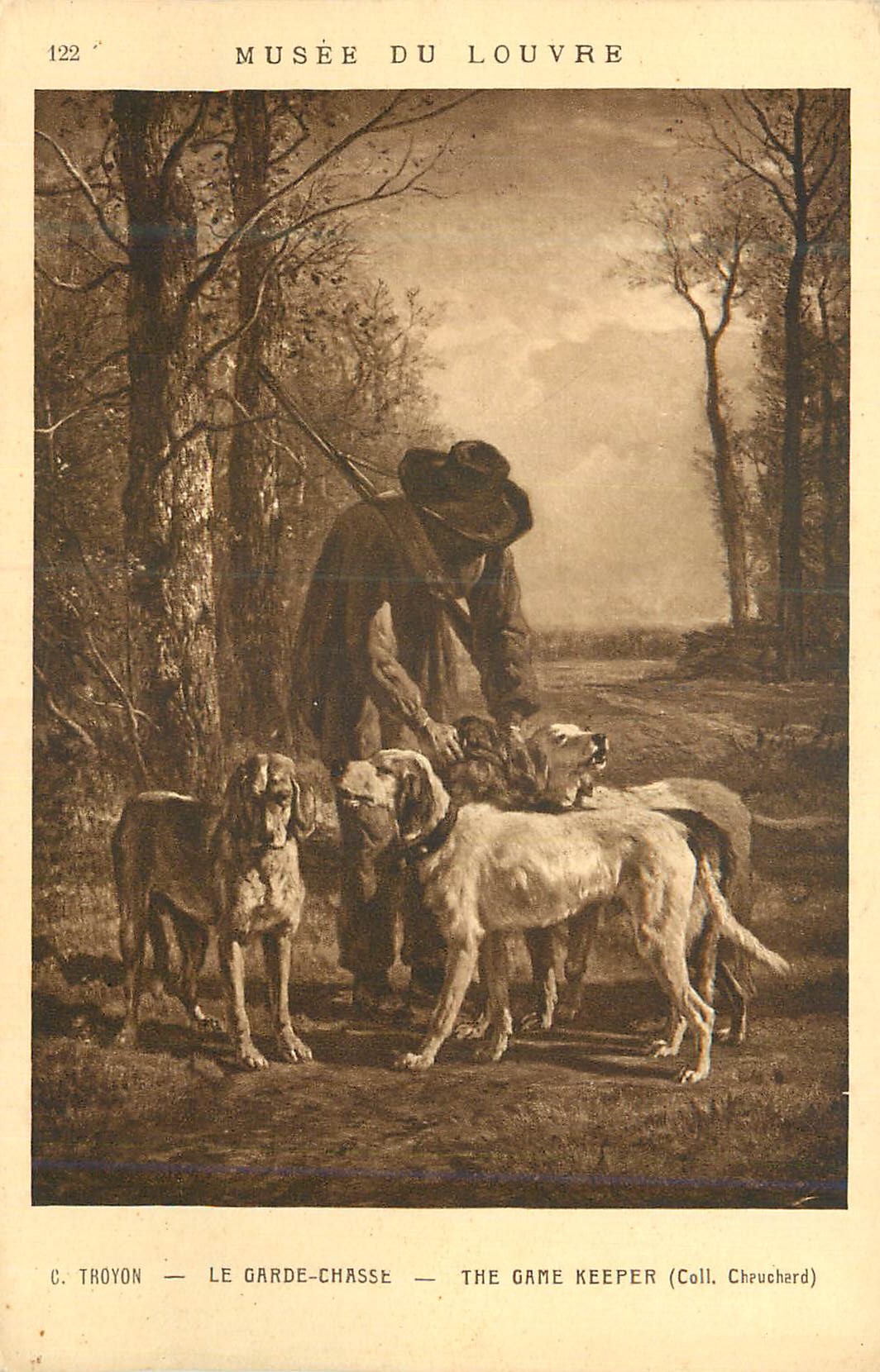 CPA Musee du Louvre Le Garde Chasse Troyon