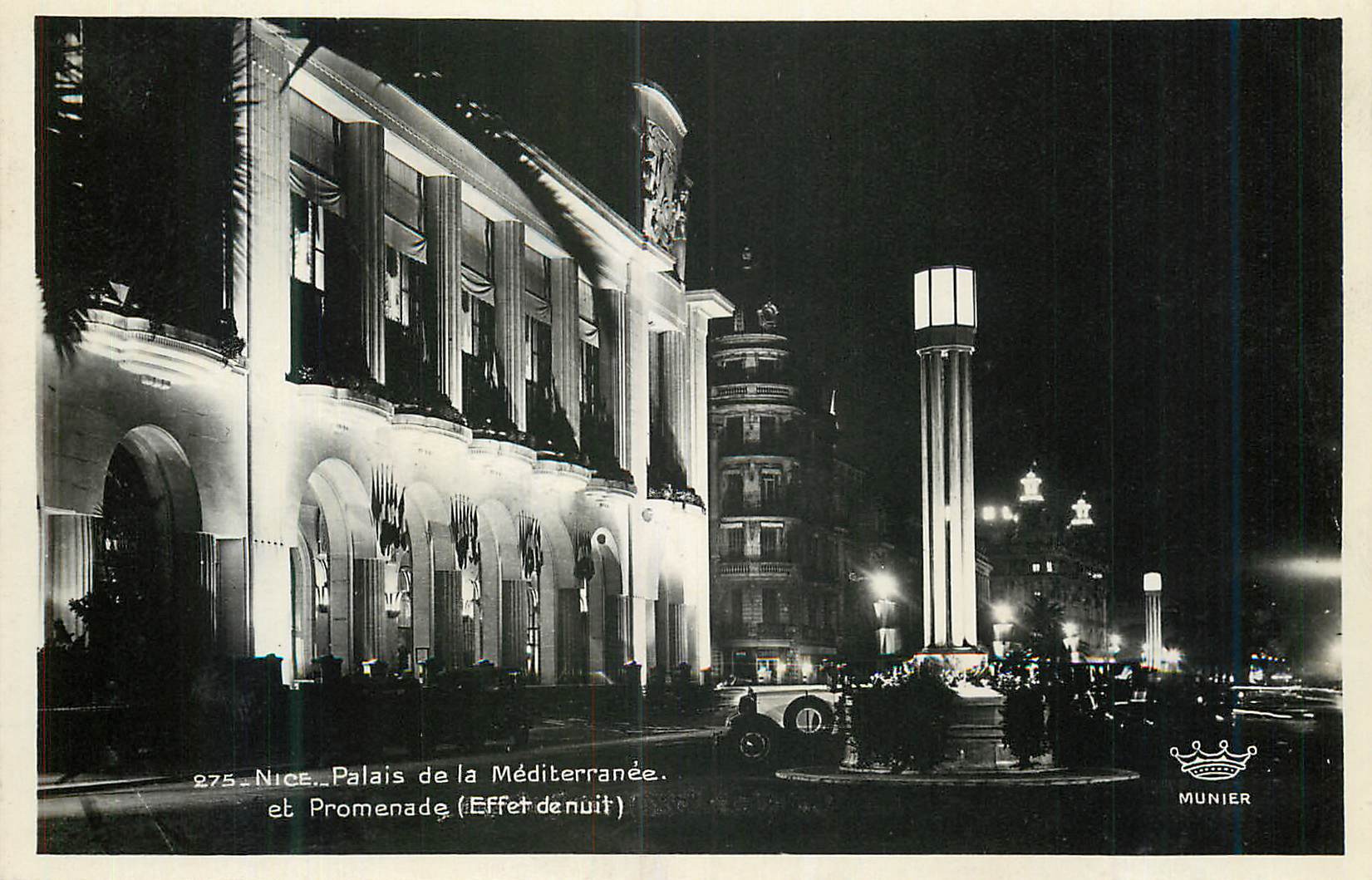 CPM Nice Palais de la Mediterranee et Promenade (Effet de Nuit)