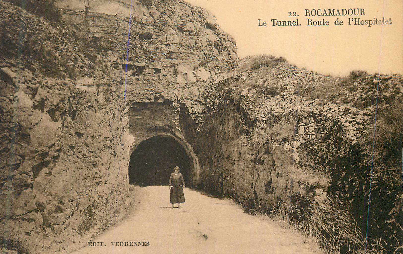 CPA Rocamadour Le Tunnel Route de l'Hospitalet