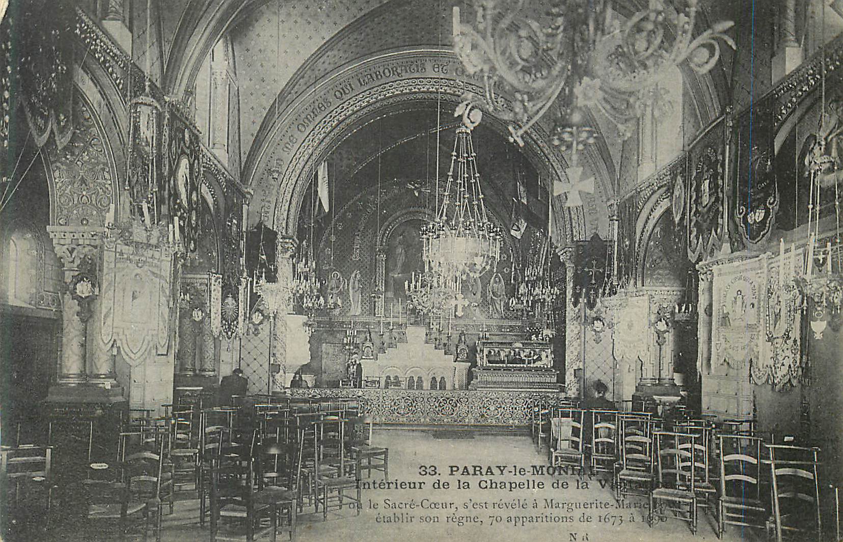 CPA Paray le Monial interieur de la Chapelle