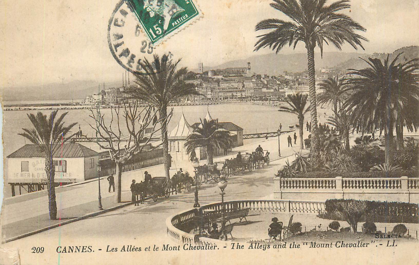 CPA Cannes les Allees et le Mont Chevalier
