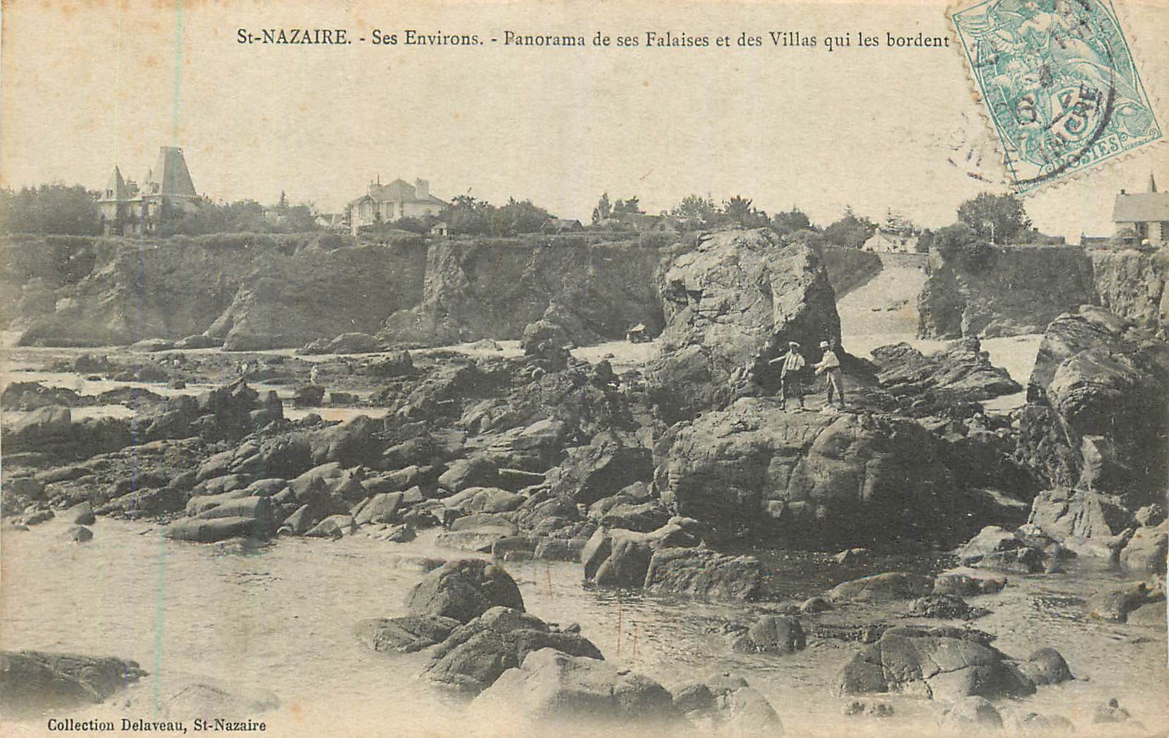 CPA St Nazaire Ses Environs Panorama de ses Falaises et les Villas qui les Bordent