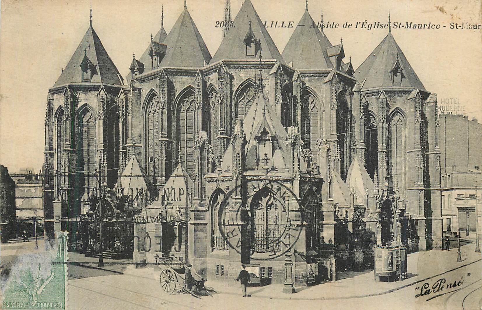 CPA Lille Abside de l'Eglise St Maurice