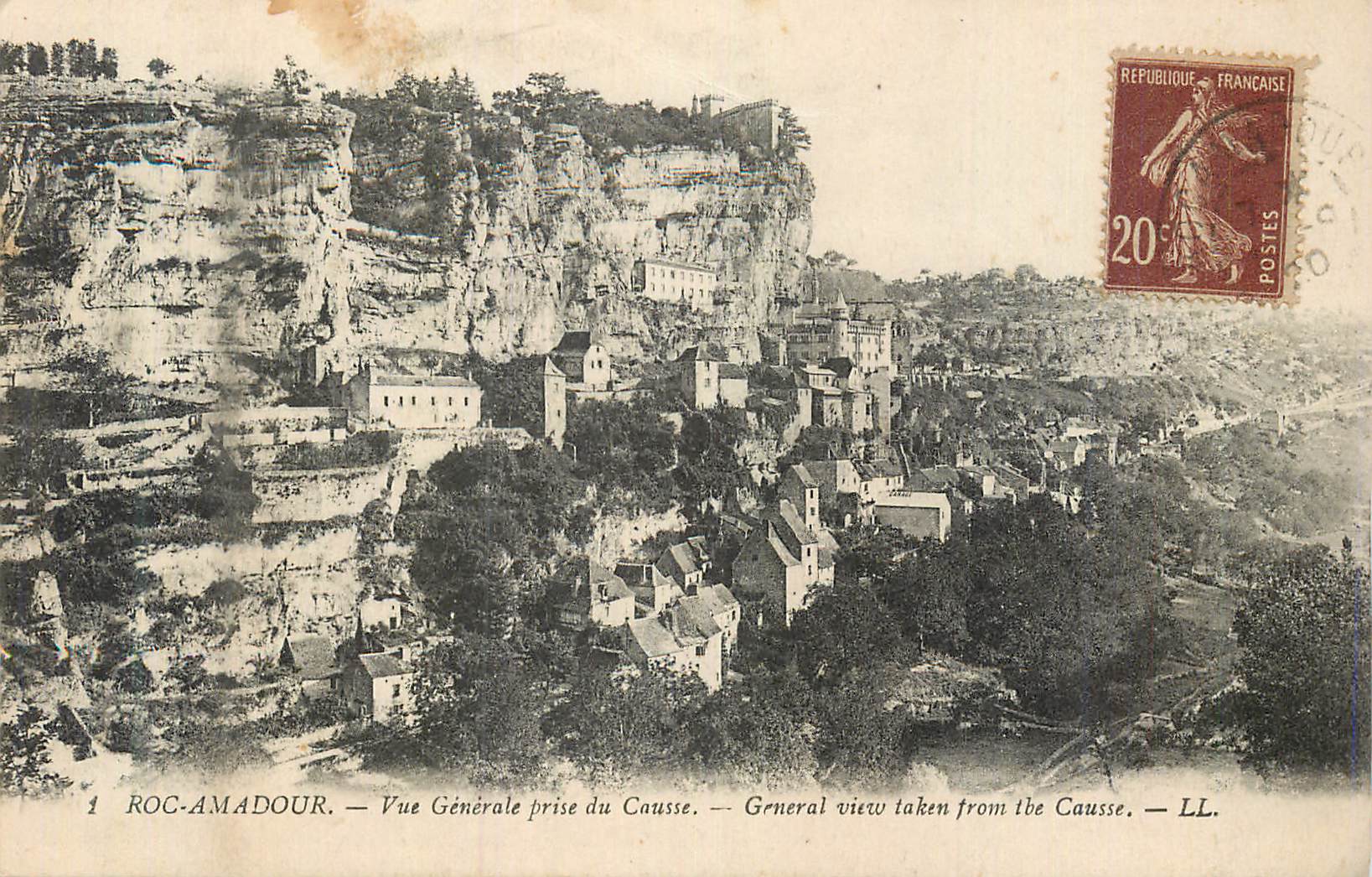 CPA Rocamadour Vue Generale prise du Causse