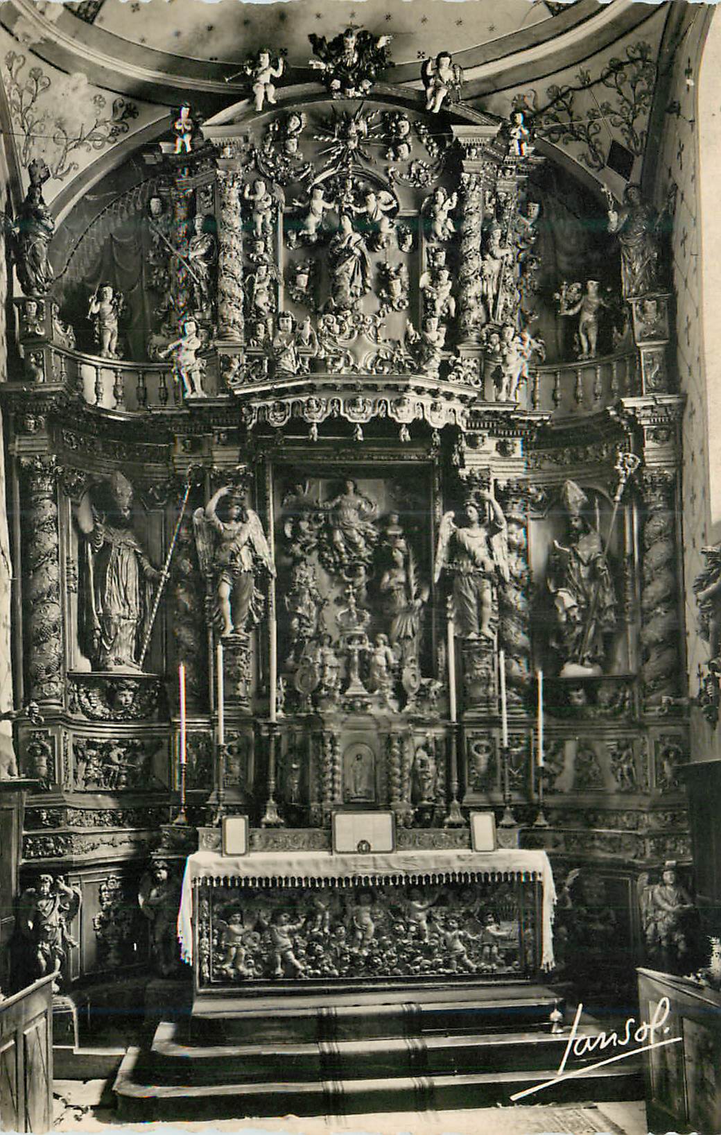 CPM Champagny le Bas (Savoie) Alt 1250 m Retable de l'Eglise (1742)