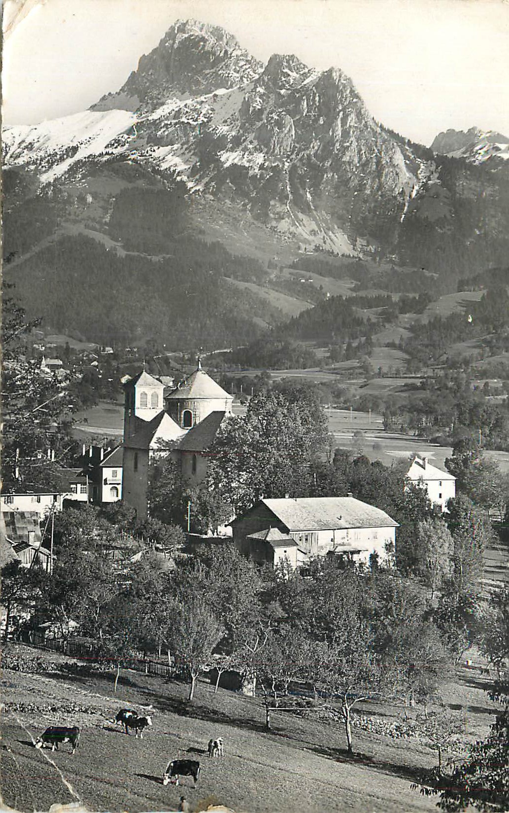 CPM Bernex (Haute Savoie) alt 945 m et la Dent d'Oche (2225 m)