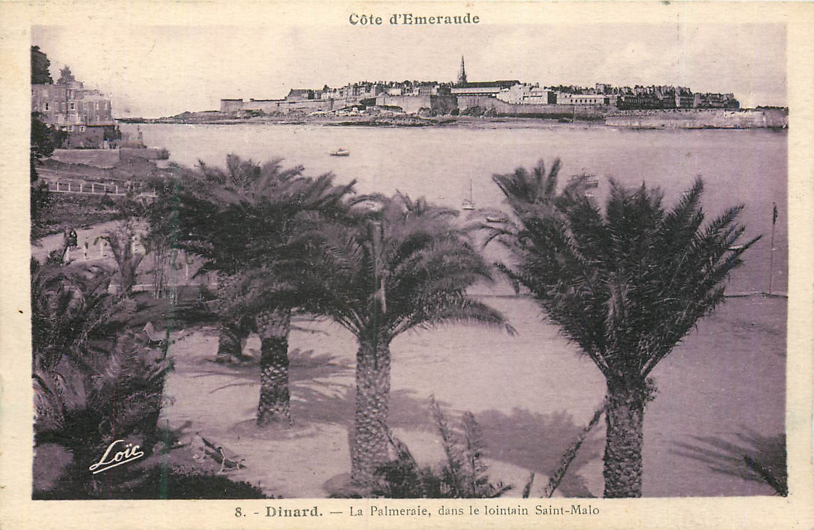 Dinard — La Palmeraie, dans le lointain Saint-Malo — Côte d'Émeraude