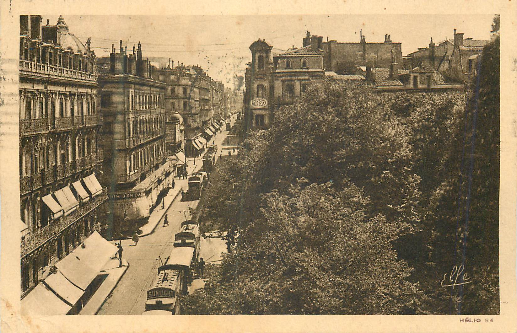 CPA Toulouse Pyrenees Ocean La Rue d'Alsace Lorraine Tramway