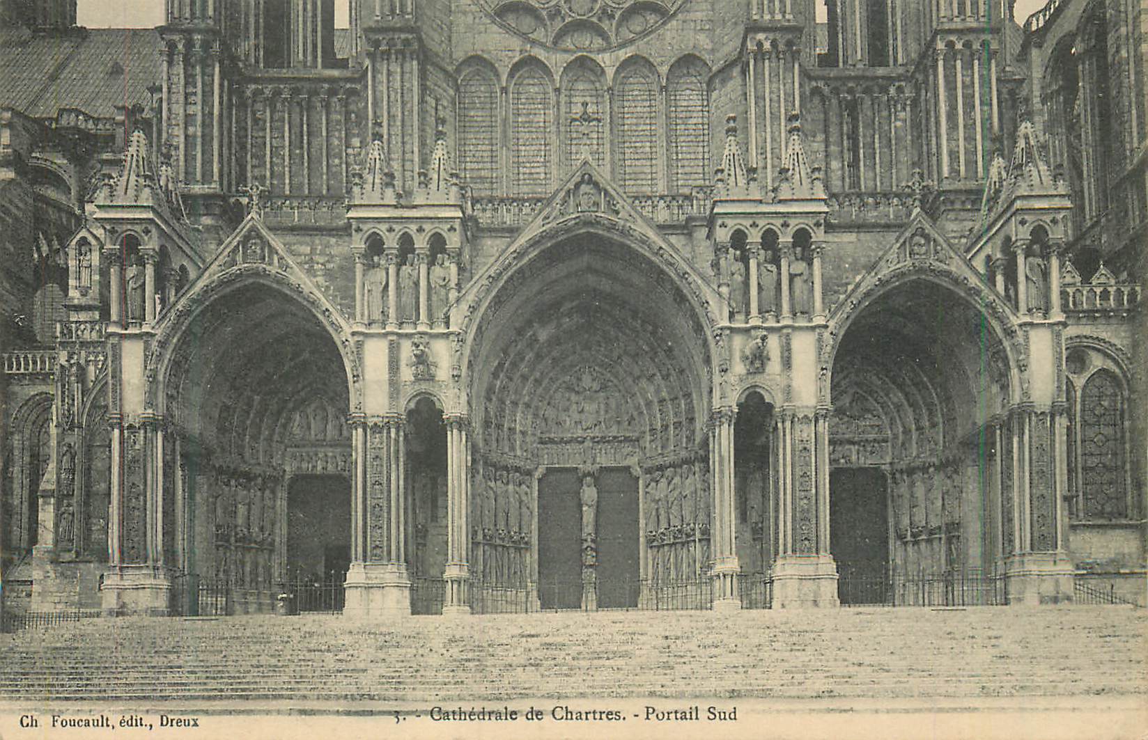 CPA Cathedrale de Chartres Portail Sud
