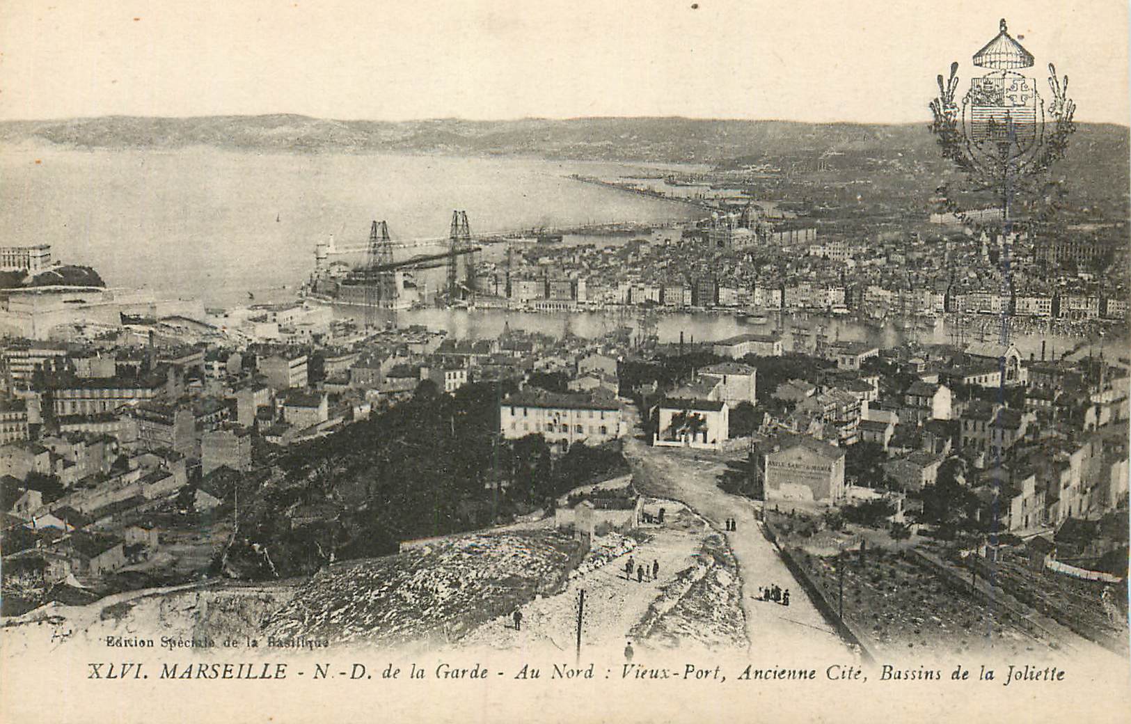 CPA Marseille N D de la Garde Au Nord Vieux Port Ancienne Cite