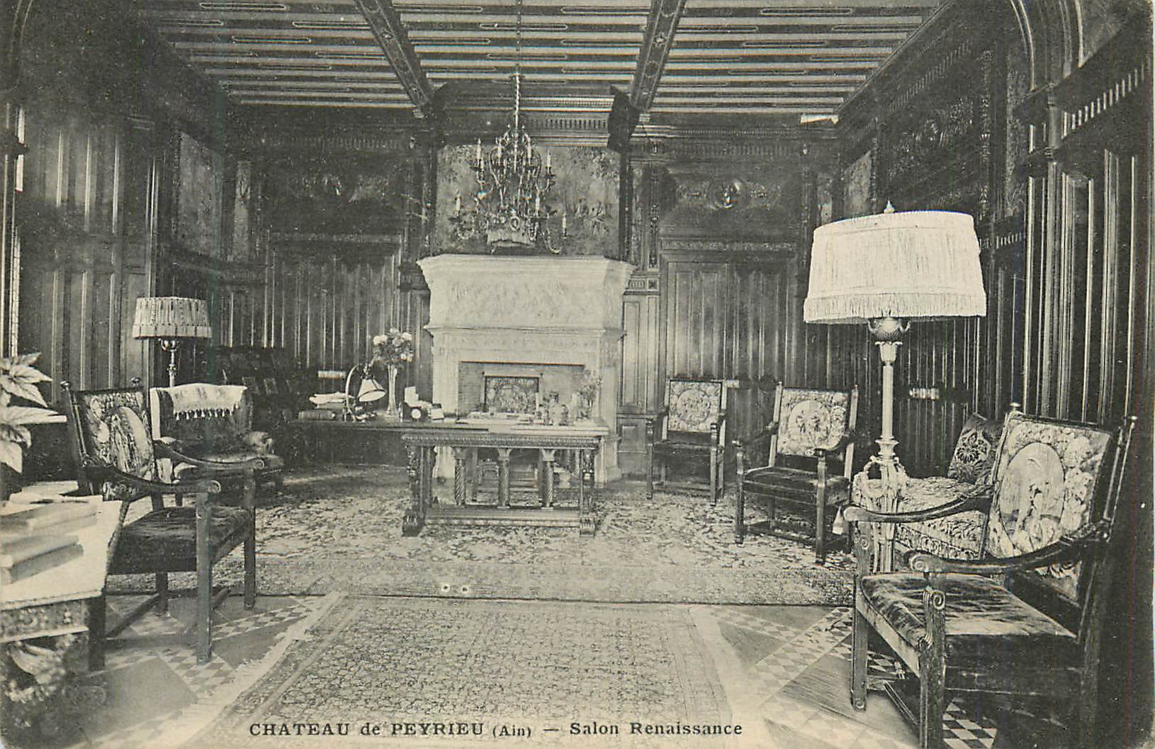 CPA Chateau de Peyrieu (Ain) Salon Renaissance