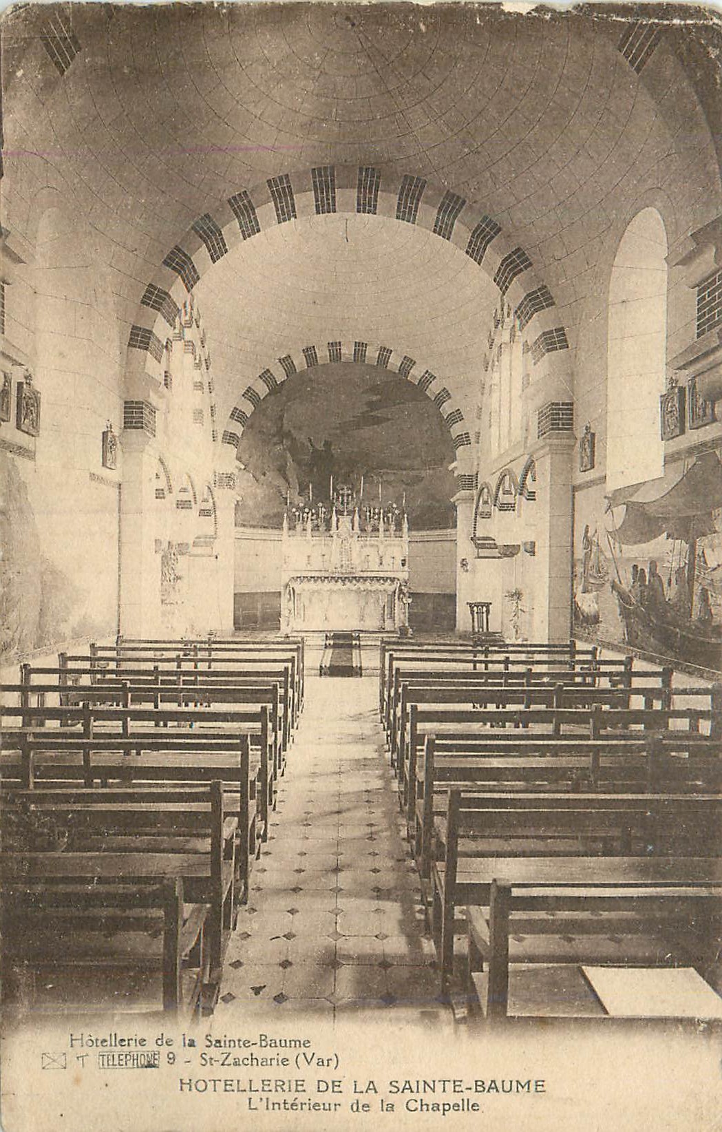 CPA Hotellerie de la Sainte Baume L'Interieur de la Chapelle