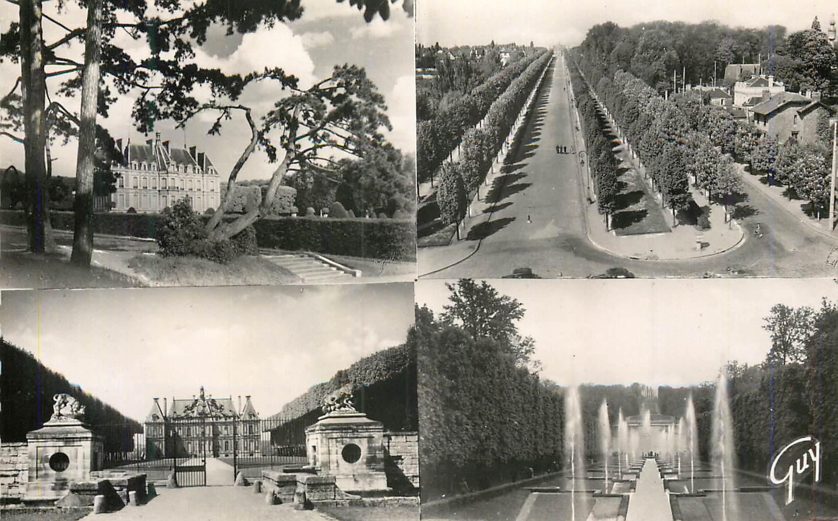 CPM Le Domaine de Sceaux et ses Merveilles Le Chateau l'Allee d'Honneur