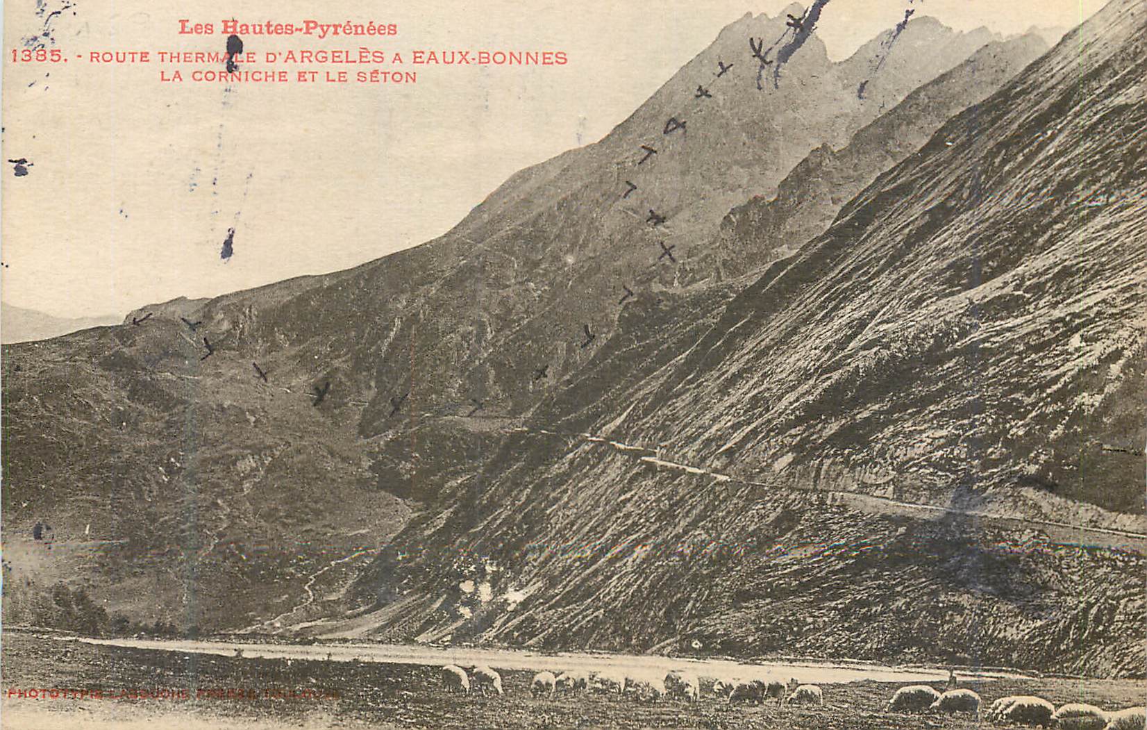 Les Hautes-Pyrénées — Route thermale d'Argelès à Eaux-Bonnes, la Corniche et le Sétón — Photographie Louis Vois (n°1385)