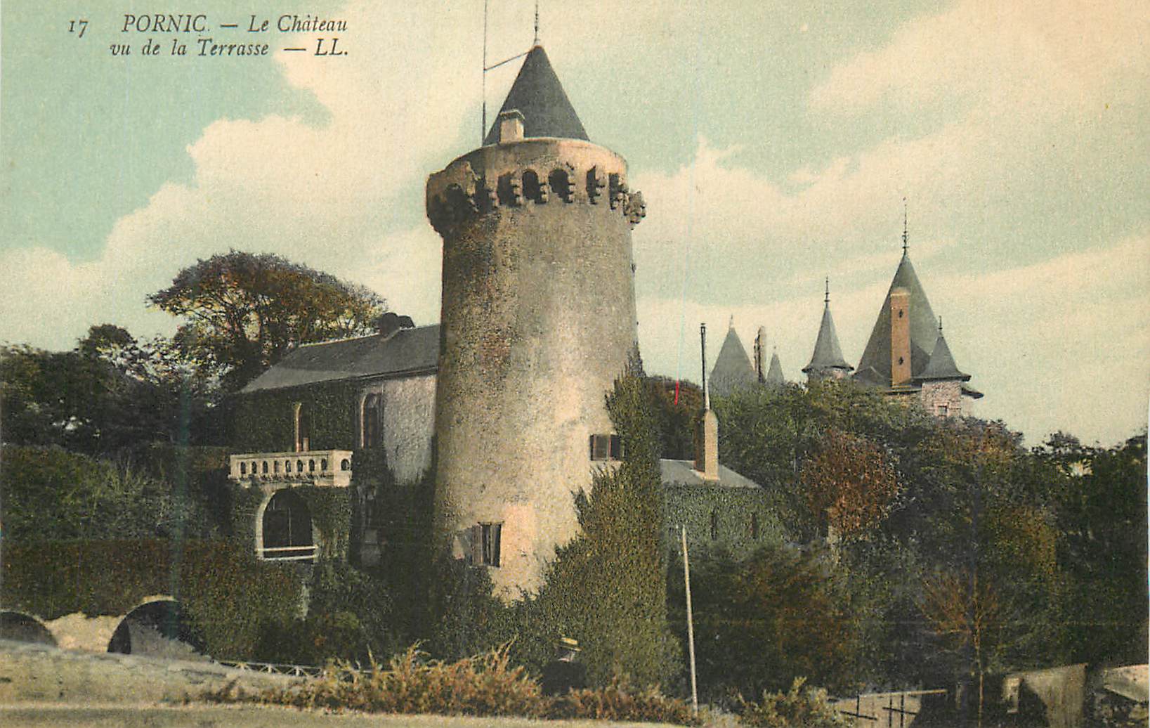 CPA Pornic Le Chateau vu de la Terrasse