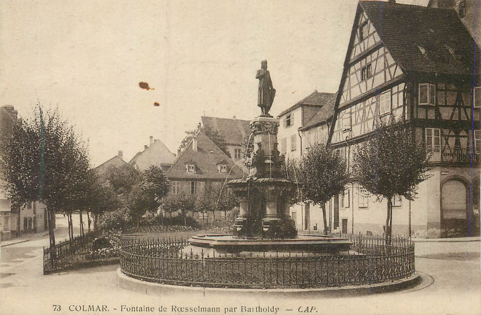 CPA Colmar Fontaine de Roesselman par Bartholdy