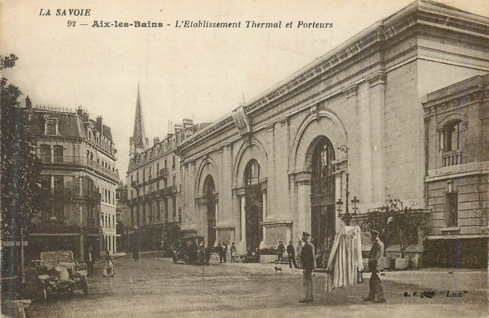 CPA Aix les Bains La Savoie L'Etablissement Thermal et Porteurs
