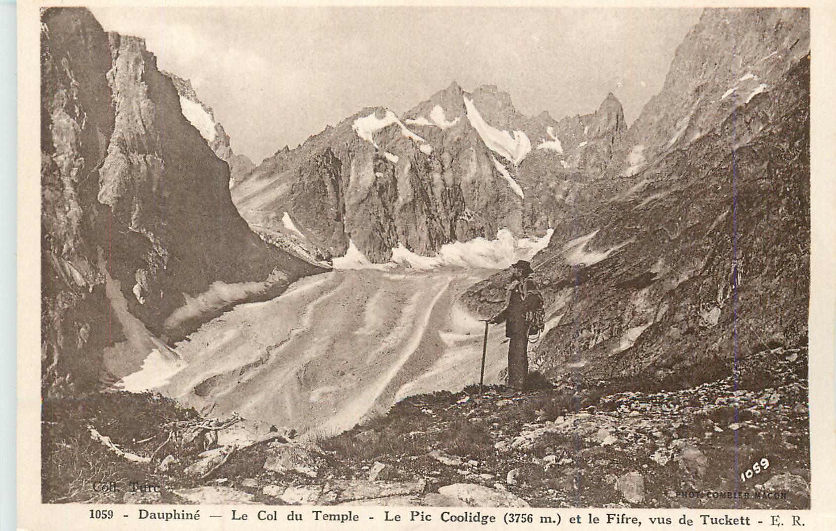 CPA Dauphine Le Col du Temple Le Pic Coolidge (3756 m) et le Fifre vus de Tuckett Alpinisme