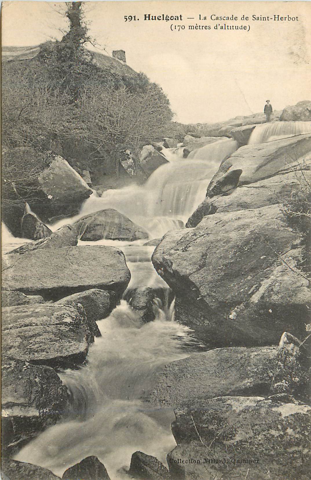 CPA Huelgoat La Cascade de Saint Herbot (170 m d'Altitude)