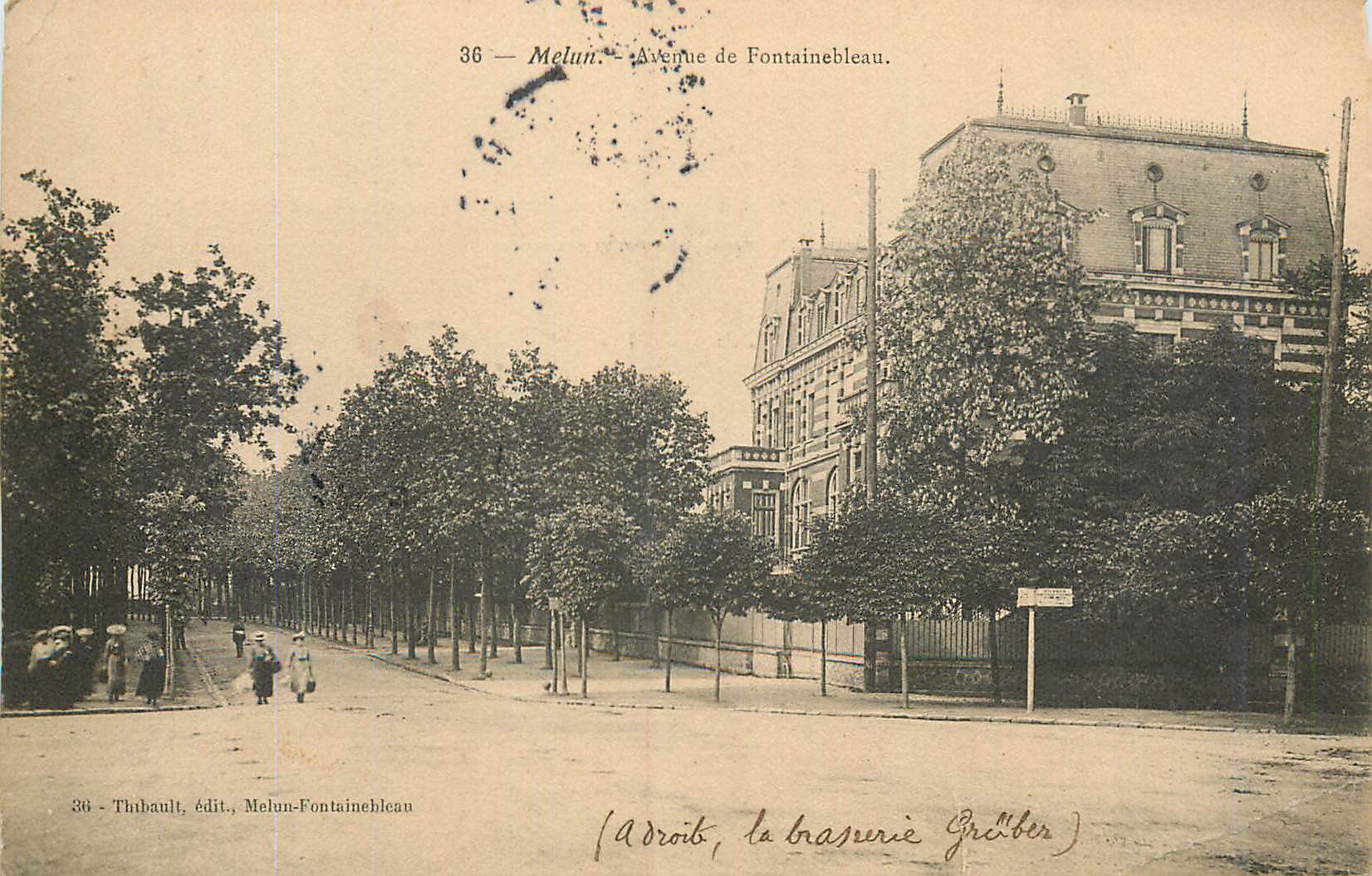Melun — Avenue de Fontainebleau — la brasserie Grellber