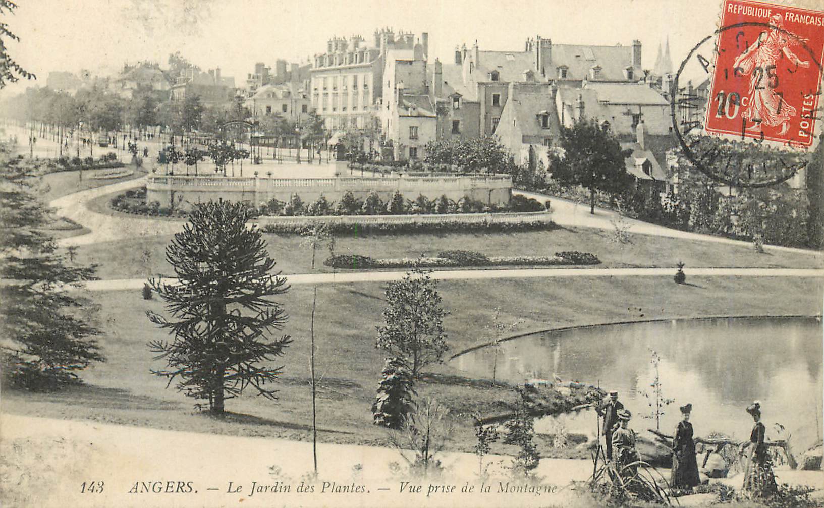 CPA Angers Le Jardin des Plantes Vue prise de la Montagne