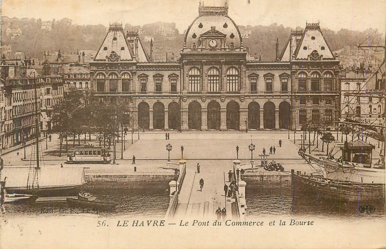 CPA Le Havre Le Pont du Commerce et la Bourse