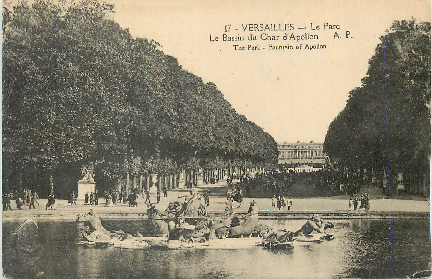 CPA Versailles Le Parc Le Bassin du Char d'Apollon
