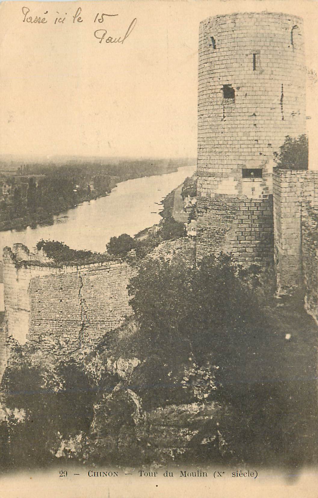 CPA Chinon Tour du Moulin (Xe Siecle)