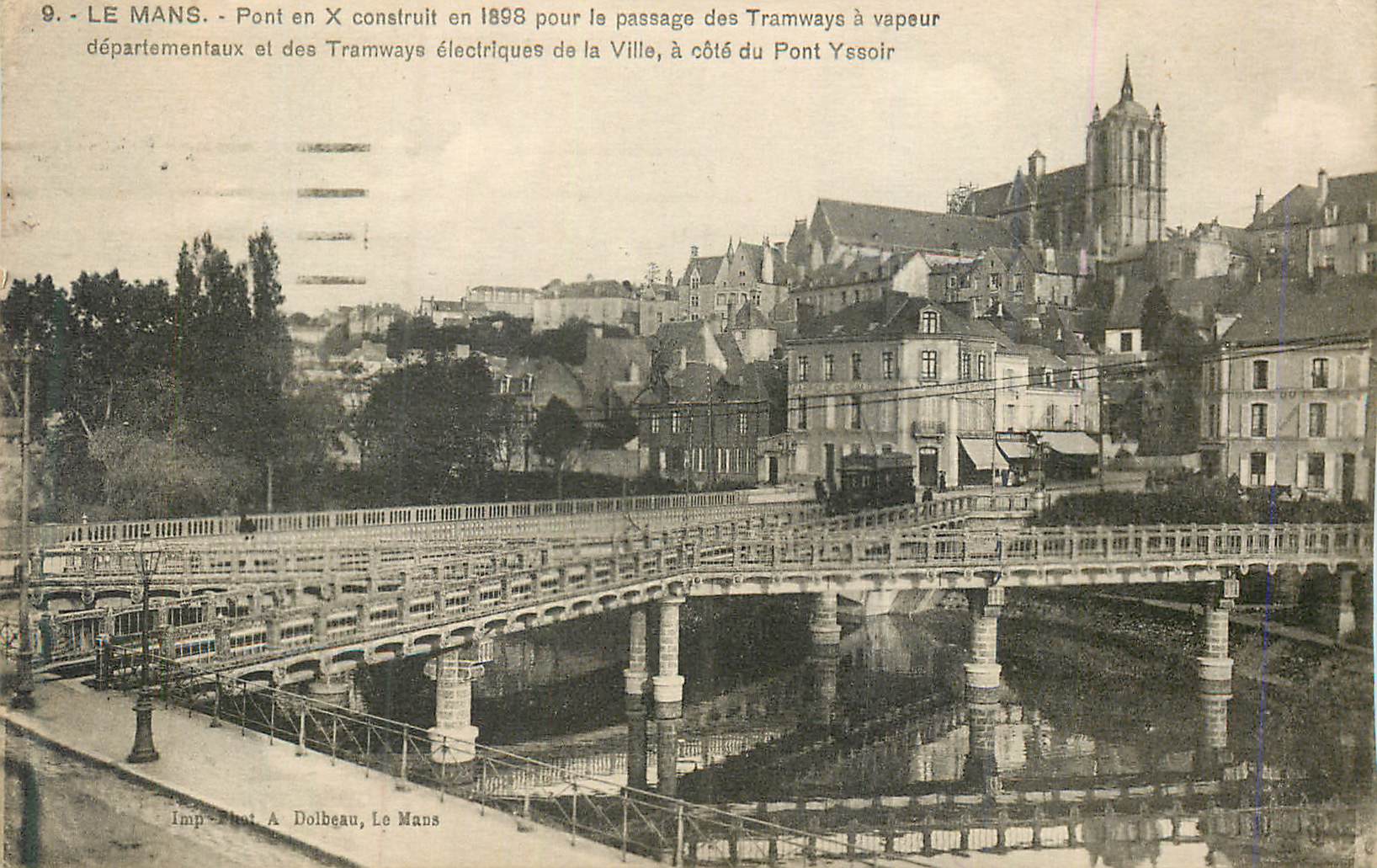 CPA Le Mans Pont en X construit en 1898