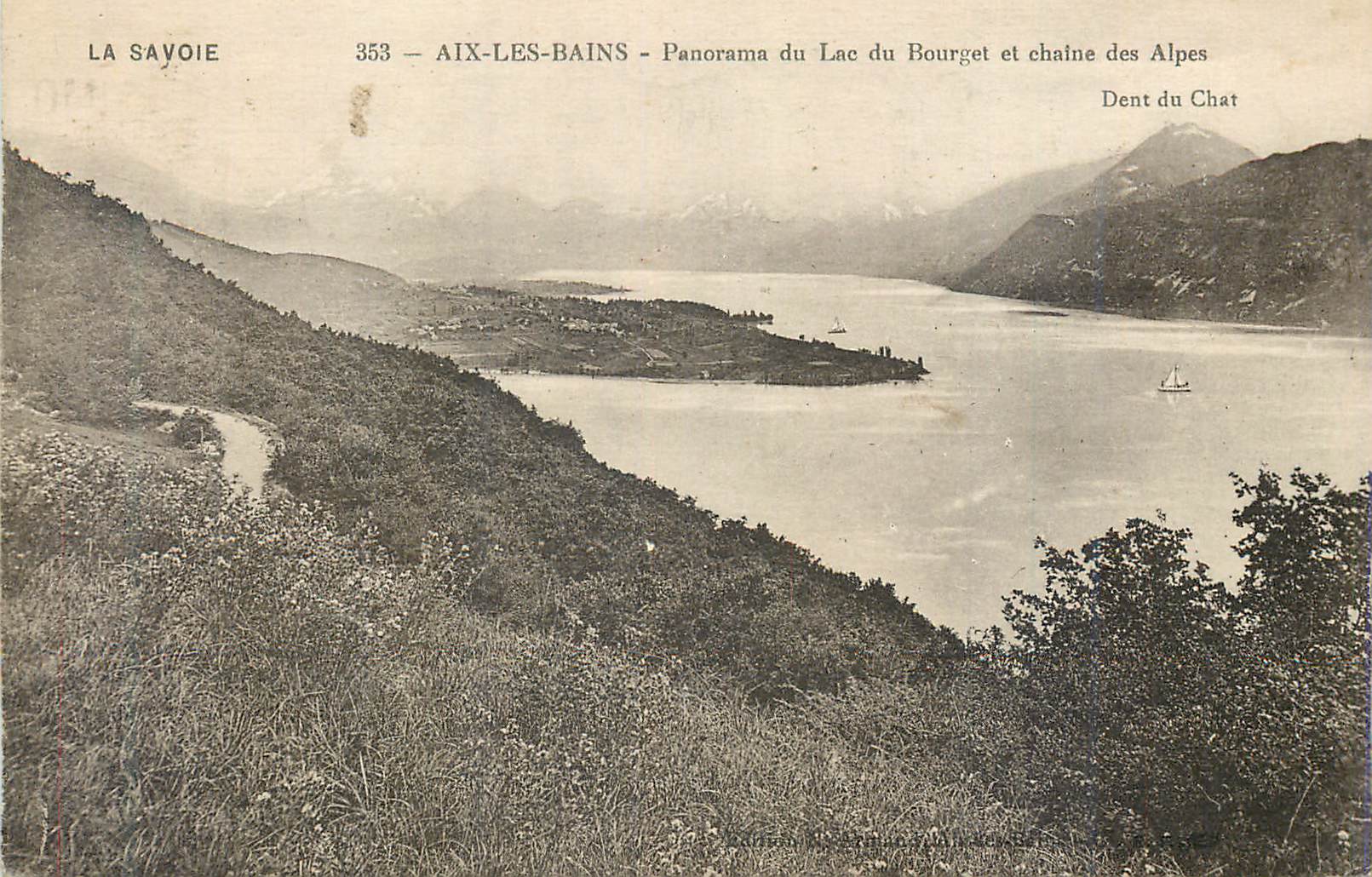 CPA Aix les Bains La Savoie Panorama du Lac du Bourget et Chaine des Alpes