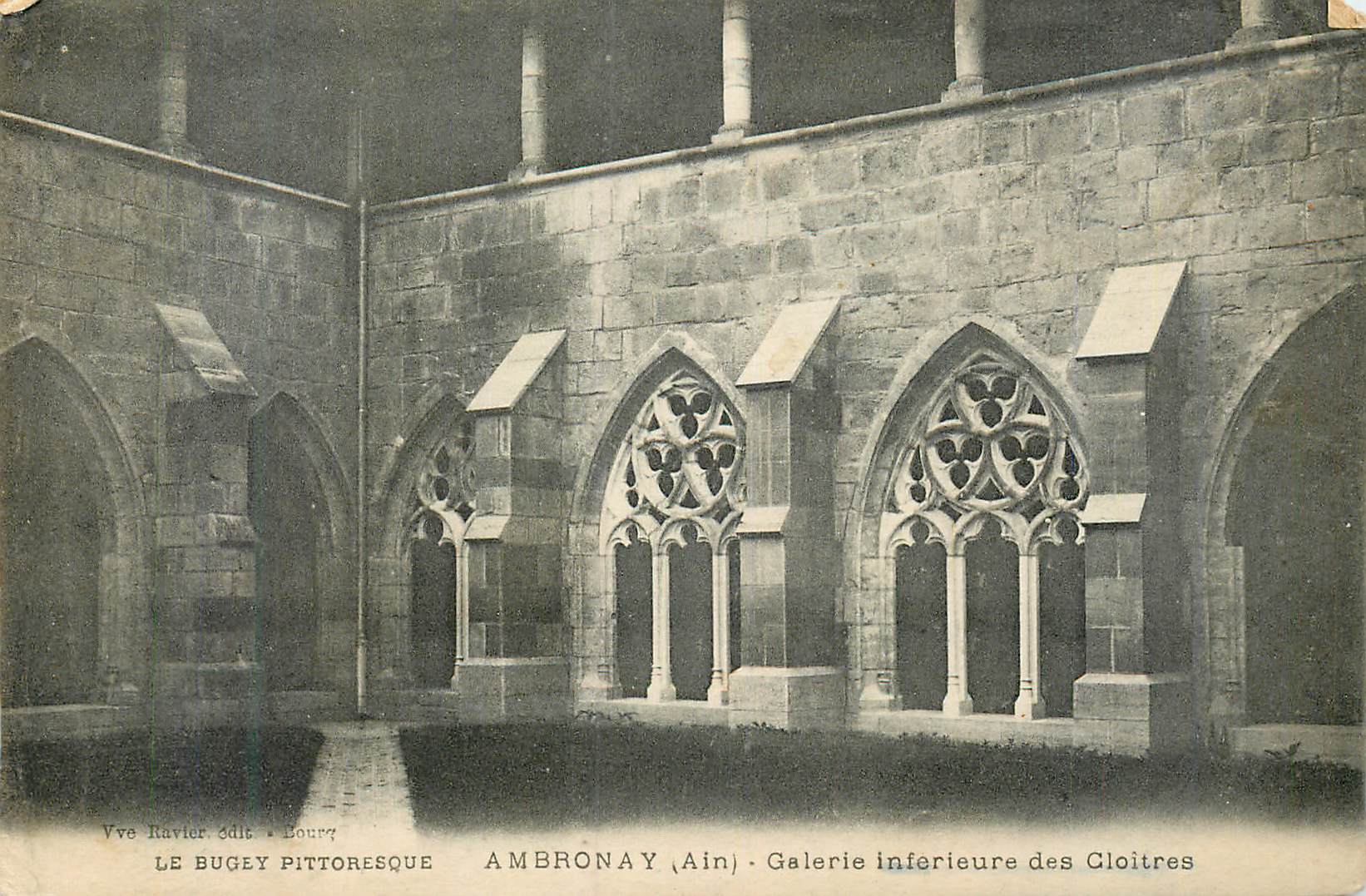CPA Ambronay (Ain) Le Bugey Pittoresque Galerie Inferieure des Cloitres